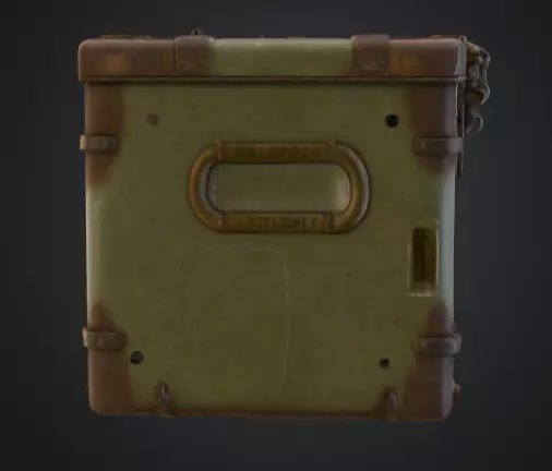 Weathered Military Ammunition Box Low-poly 3D model_3