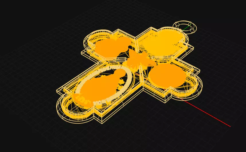 Cross Pendant 3D print model_1