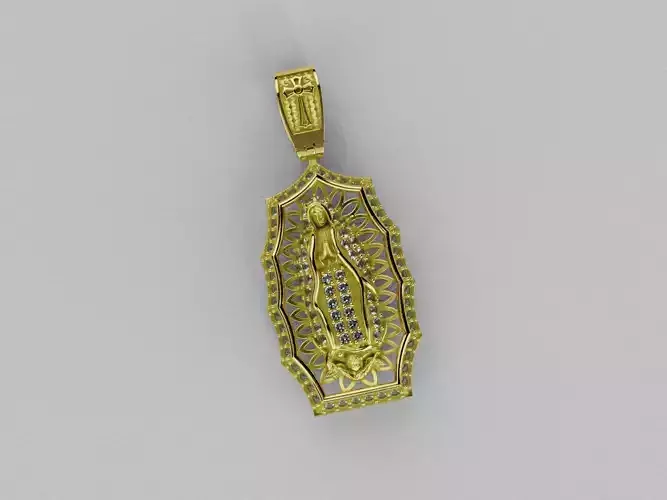 Virgin of Guadalupe Pendant -Pendiente Virgen de Guadalupe 