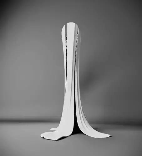 Organic Residential Tower Flowing Fabric inspired Design