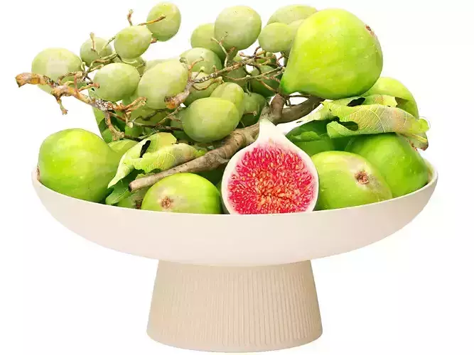 bowl of green figs and grapes fruit