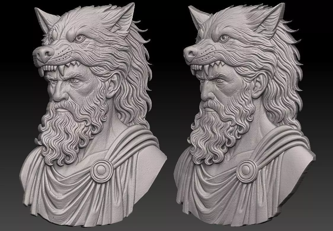 Zeus Relief 3D print model_1