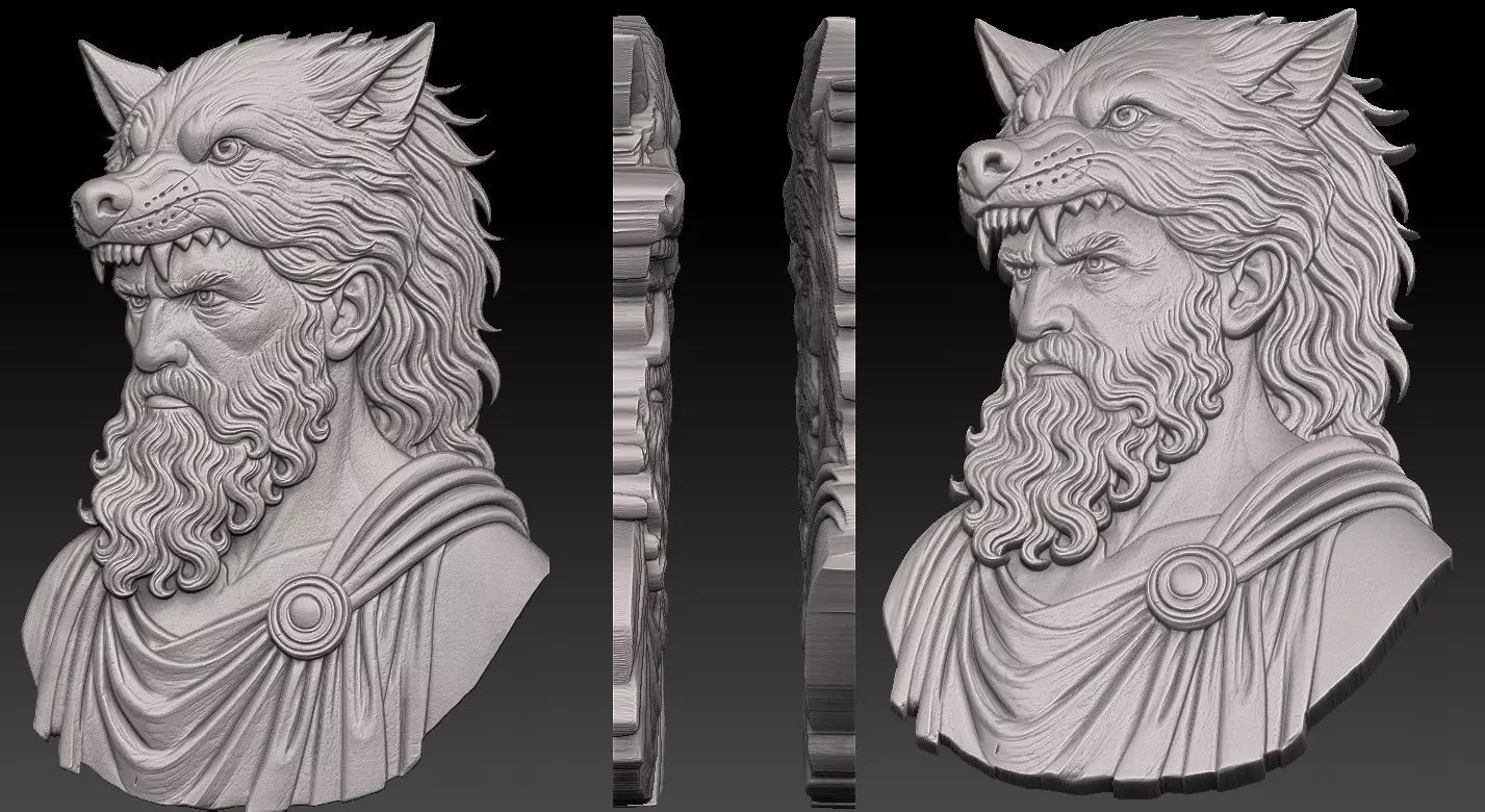 Zeus Relief 3D print model_2