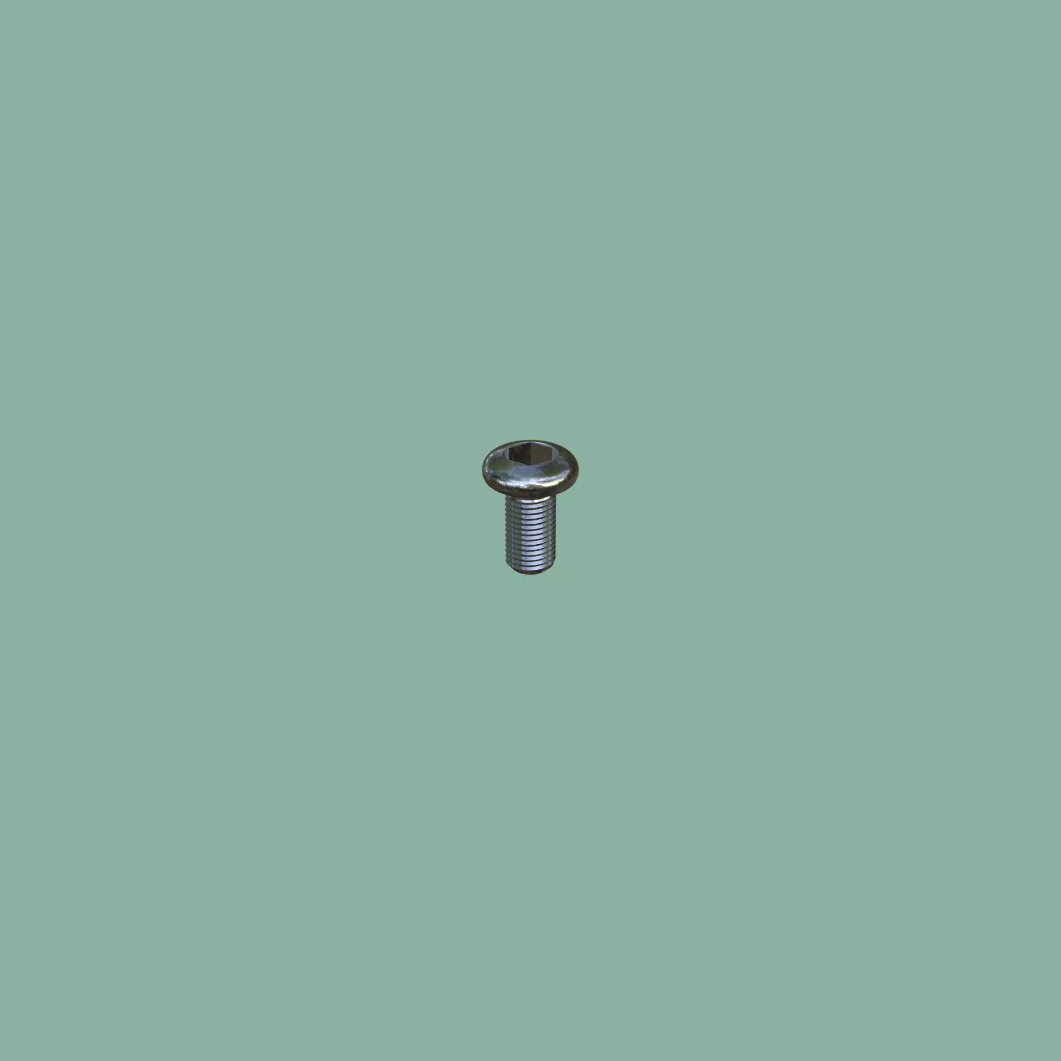 Steel Stained M3 Bolt Allen Pan Head With 4K PBR Texture 3D model