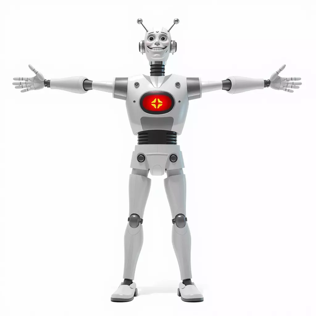 Retro Robot with Antennas Model Pack Low-poly 3D model_2
