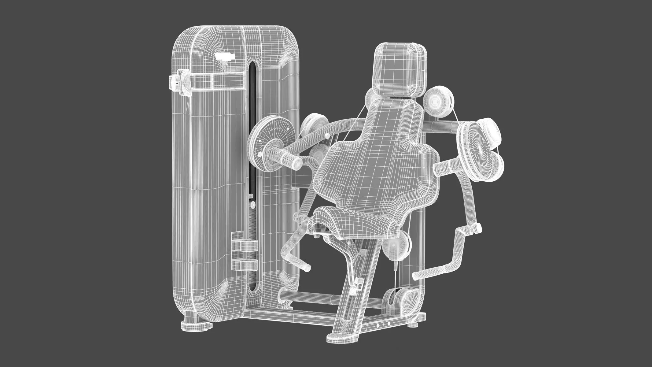 Technogym Selectorized Artis Arm Curl 3D model_2