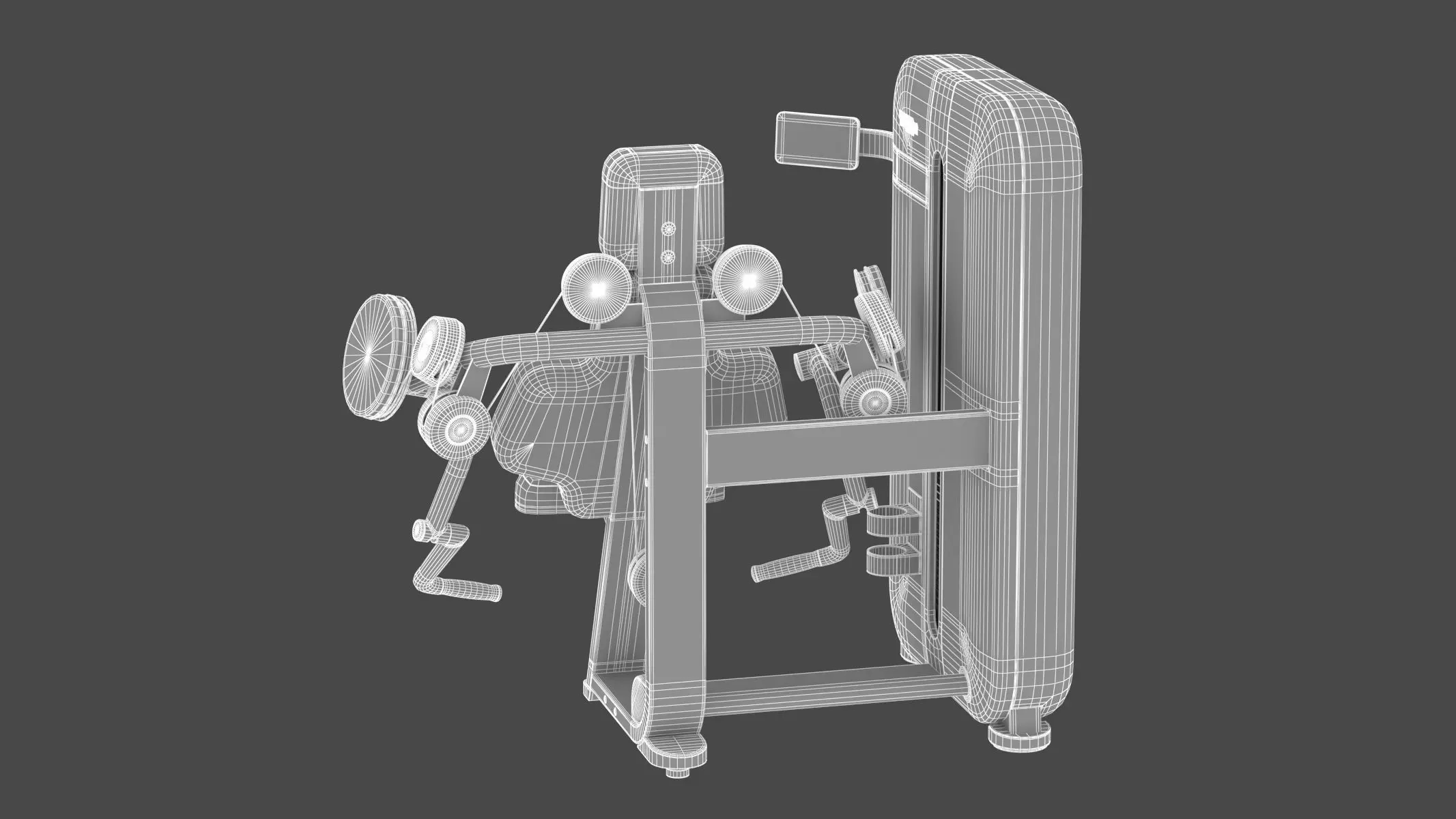 Technogym Selectorized Artis Arm Curl 3D model_9