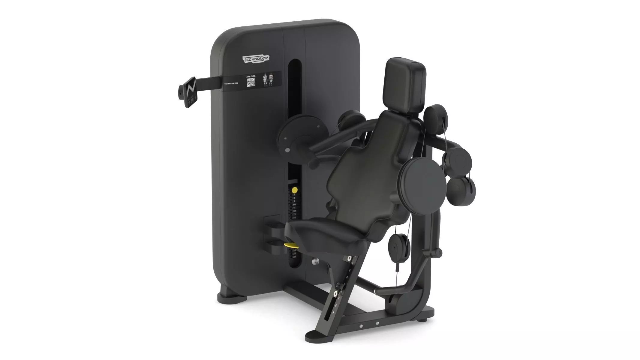 Technogym Selectorized Artis Arm Curl 3D model_7