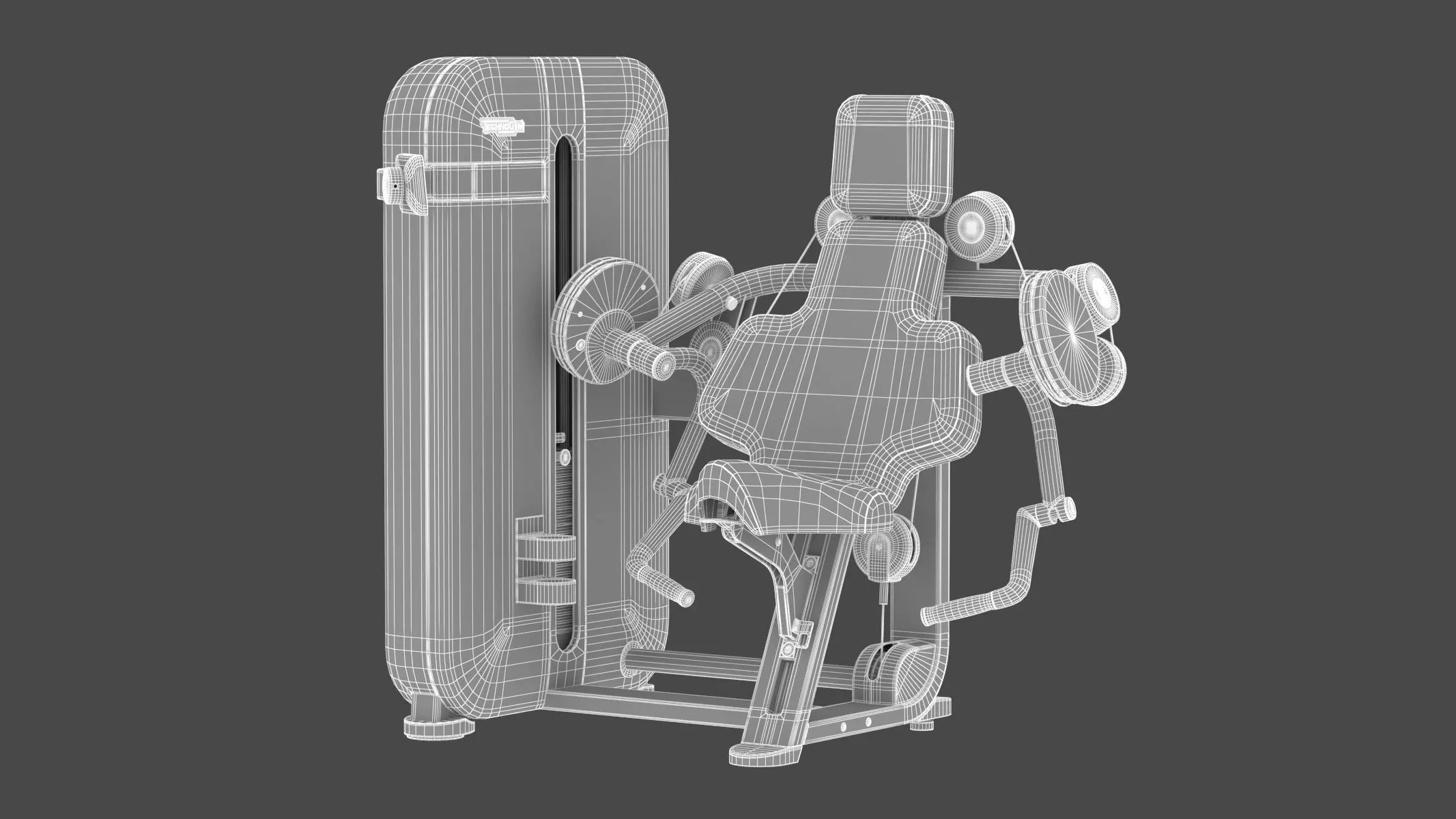 Technogym Selectorized Artis Arm Curl 3D model_1