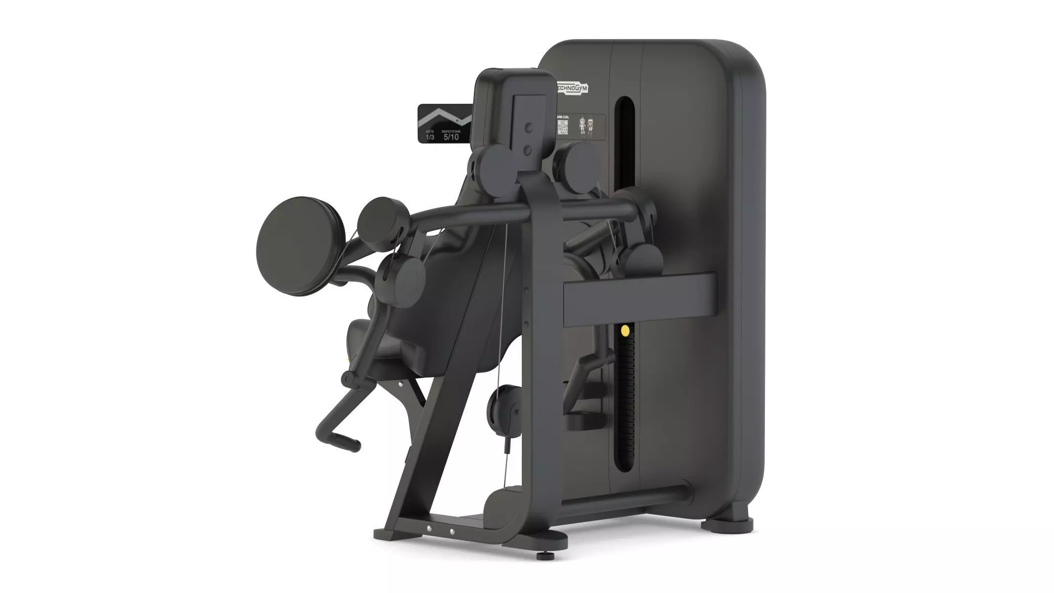 Technogym Selectorized Artis Arm Curl 3D model_3