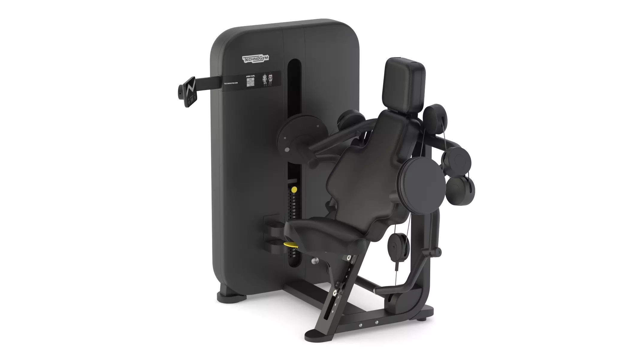 Technogym Selectorized Artis Arm Curl 3D model_8