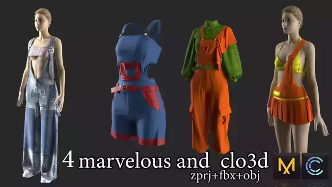 beautiful game clothes made in marvelous designer
