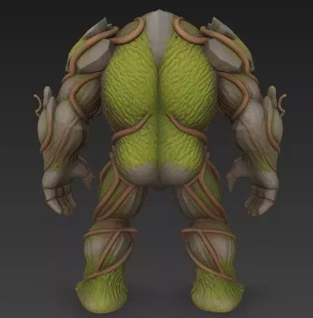 Ancient Vine Golem Low-poly 3D model_2