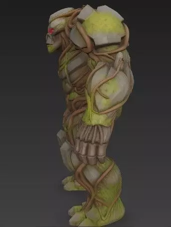 Ancient Vine Golem Low-poly 3D model_3
