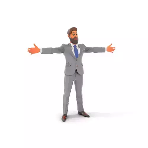 Businessman Character Model Pack with Suit and Tie Low-poly 3D model