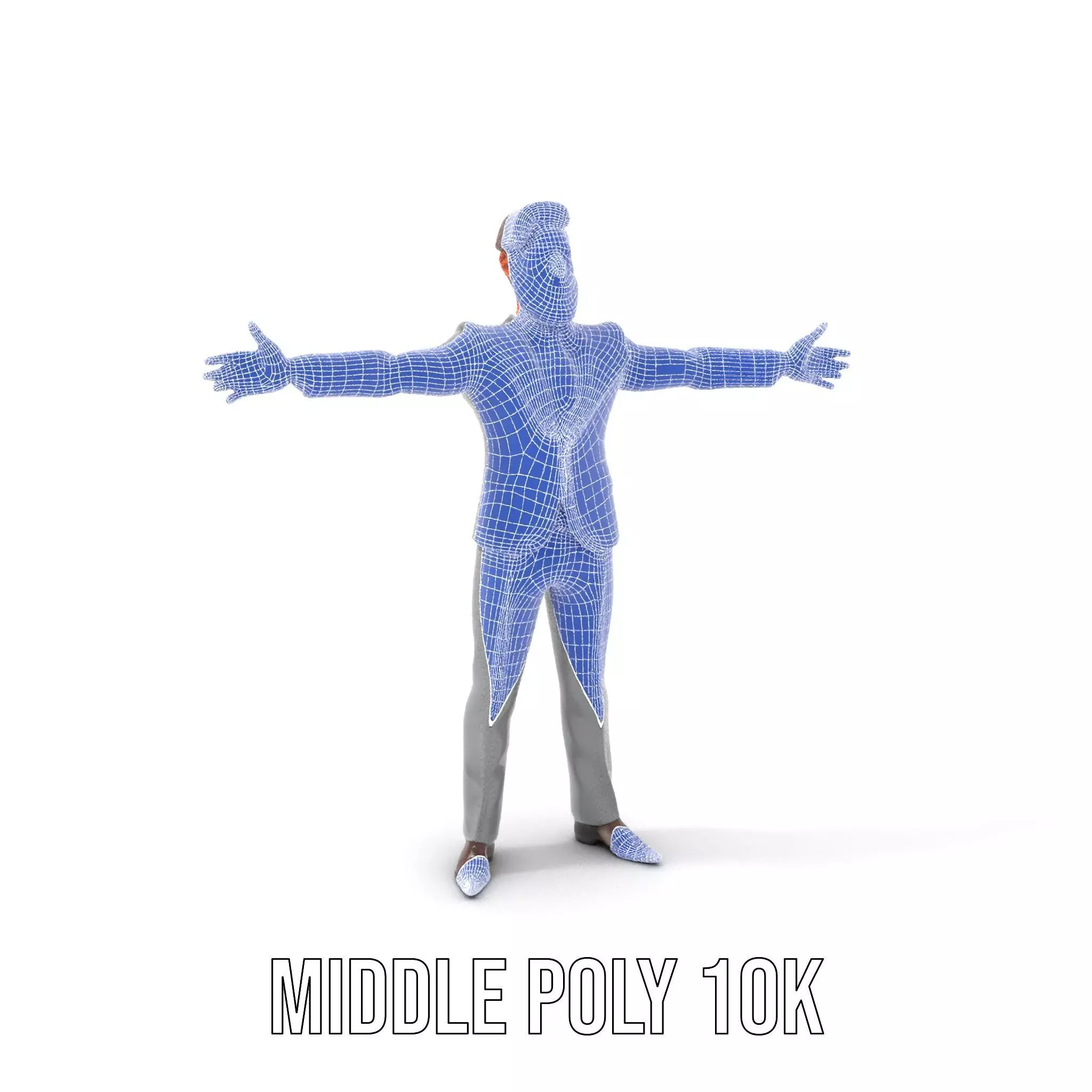 Businessman Character Model Pack with Suit and Tie Low-poly 3D model_12