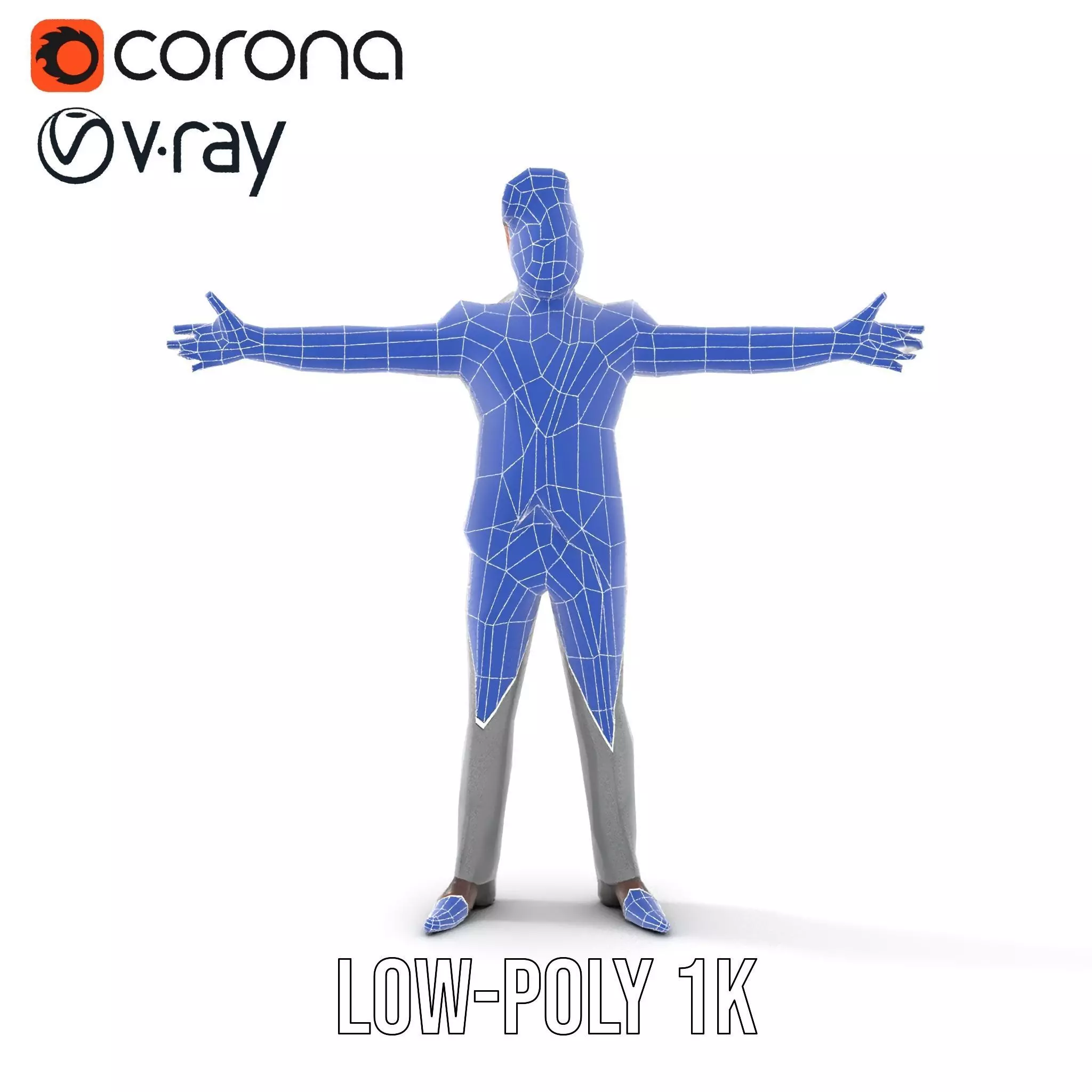 Businessman Character Model Pack with Suit and Tie Low-poly 3D model_27