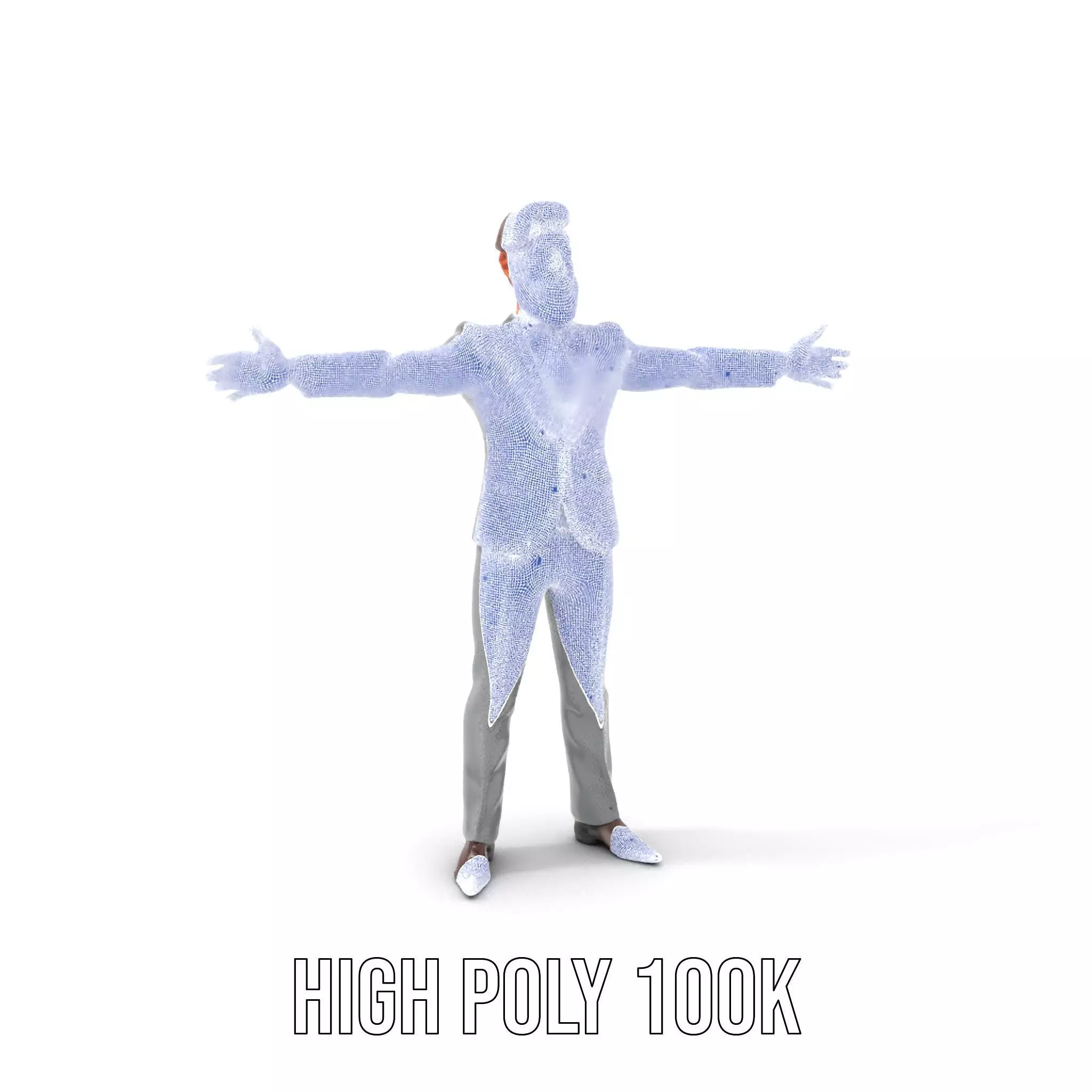 Businessman Character Model Pack with Suit and Tie Low-poly 3D model_4