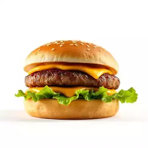 Realistic Cheeseburger with Lettuce Model Pack Low-poly 3D model 2