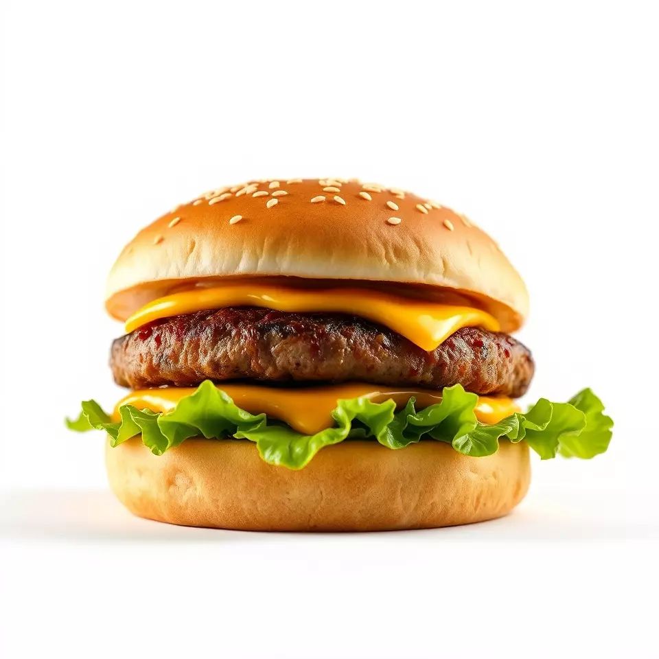 Realistic Cheeseburger with Lettuce Model Pack Low-poly 3D model_2
