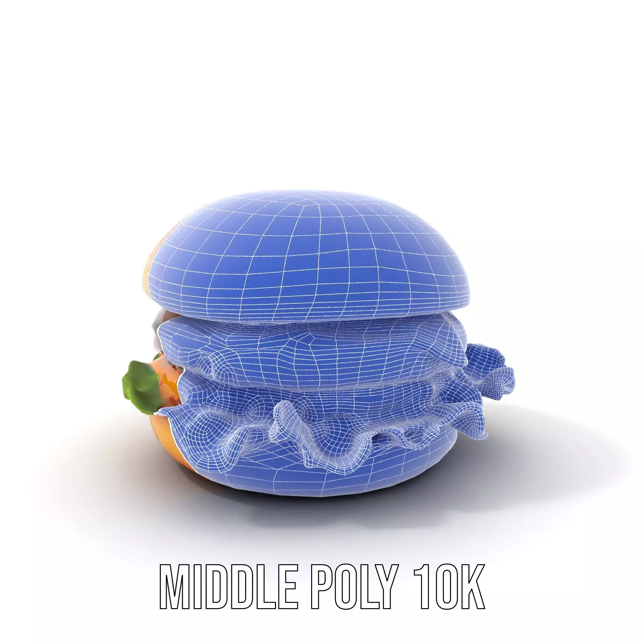 Realistic Cheeseburger with Lettuce Model Pack Low-poly 3D model_16