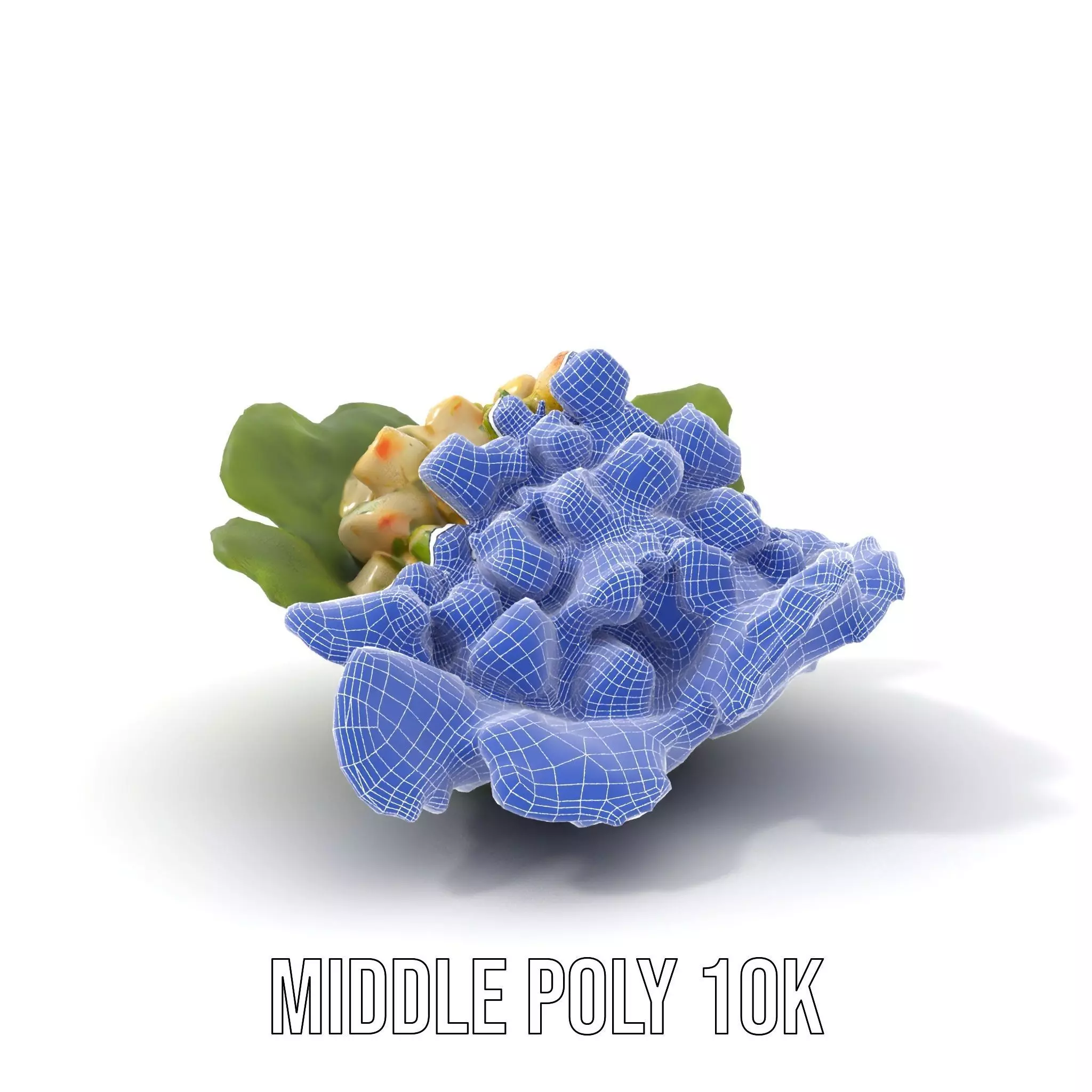 Fresh Seafood Salad on Lettuce model pack Low-poly 3D model_5