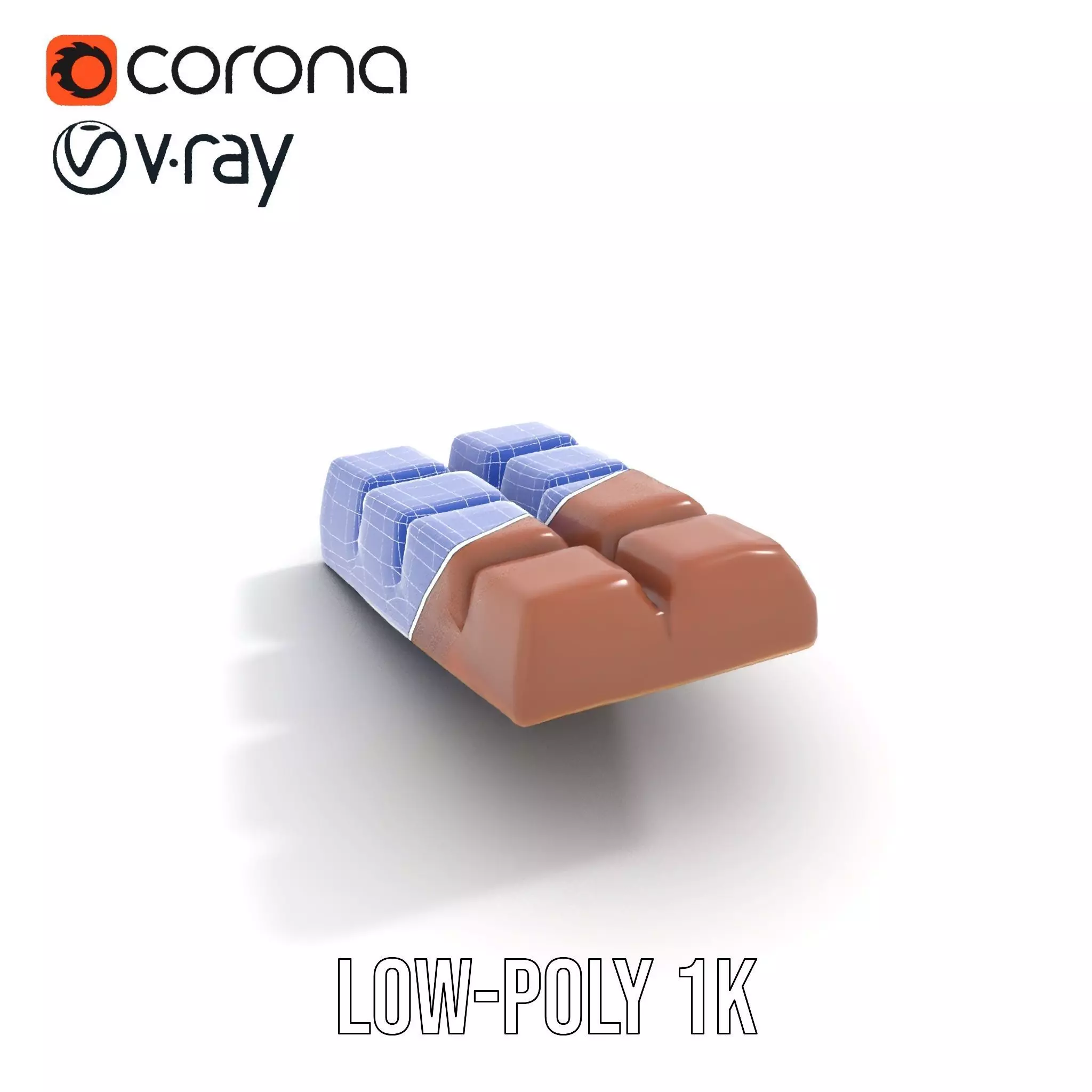 Chocolate Bar with Coffee Beans model pack Low-poly 3D model_19