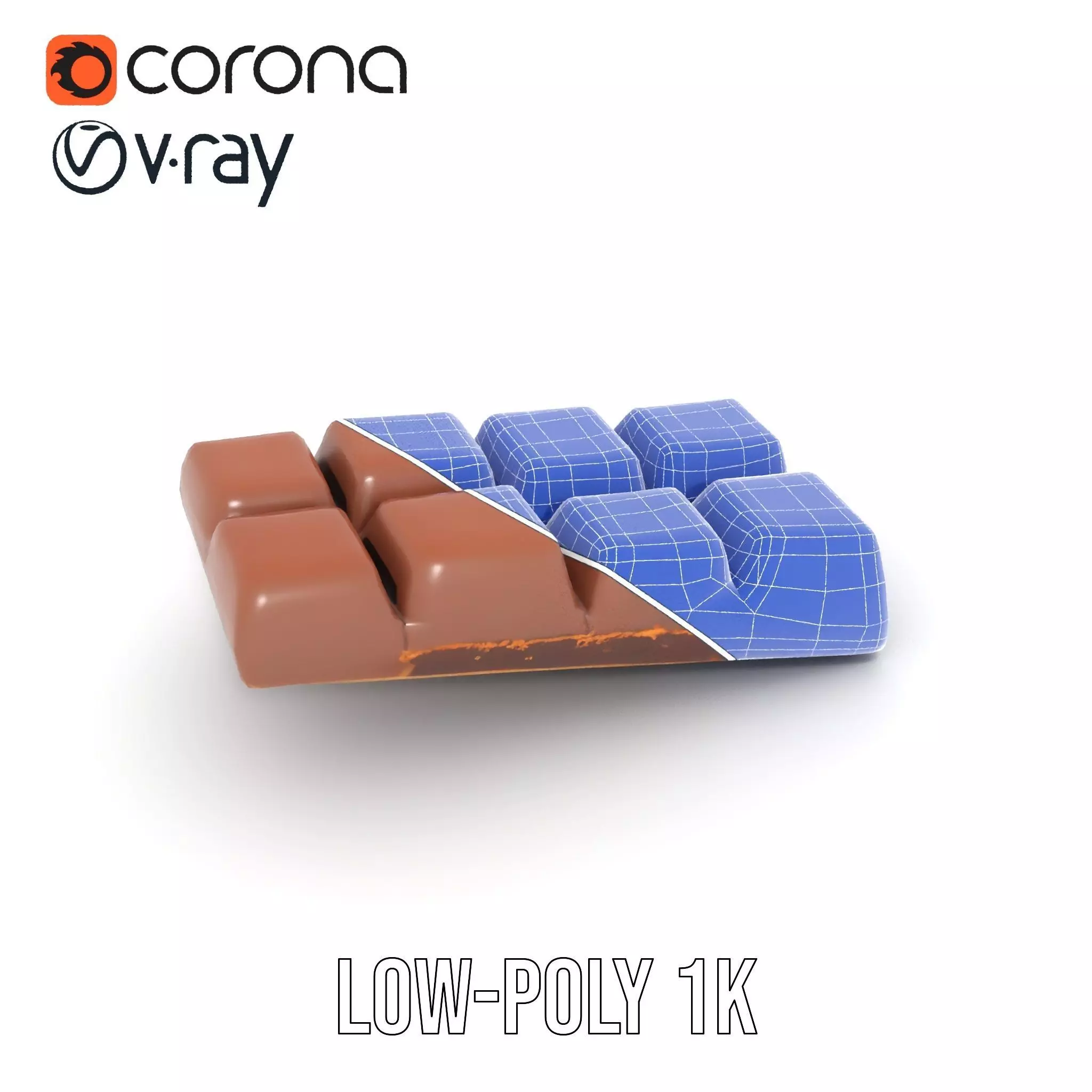 Chocolate Bar with Coffee Beans model pack Low-poly 3D model_31