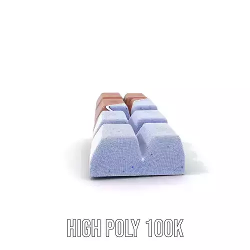 Chocolate Bar with Coffee Beans model pack Low-poly 3D model 4