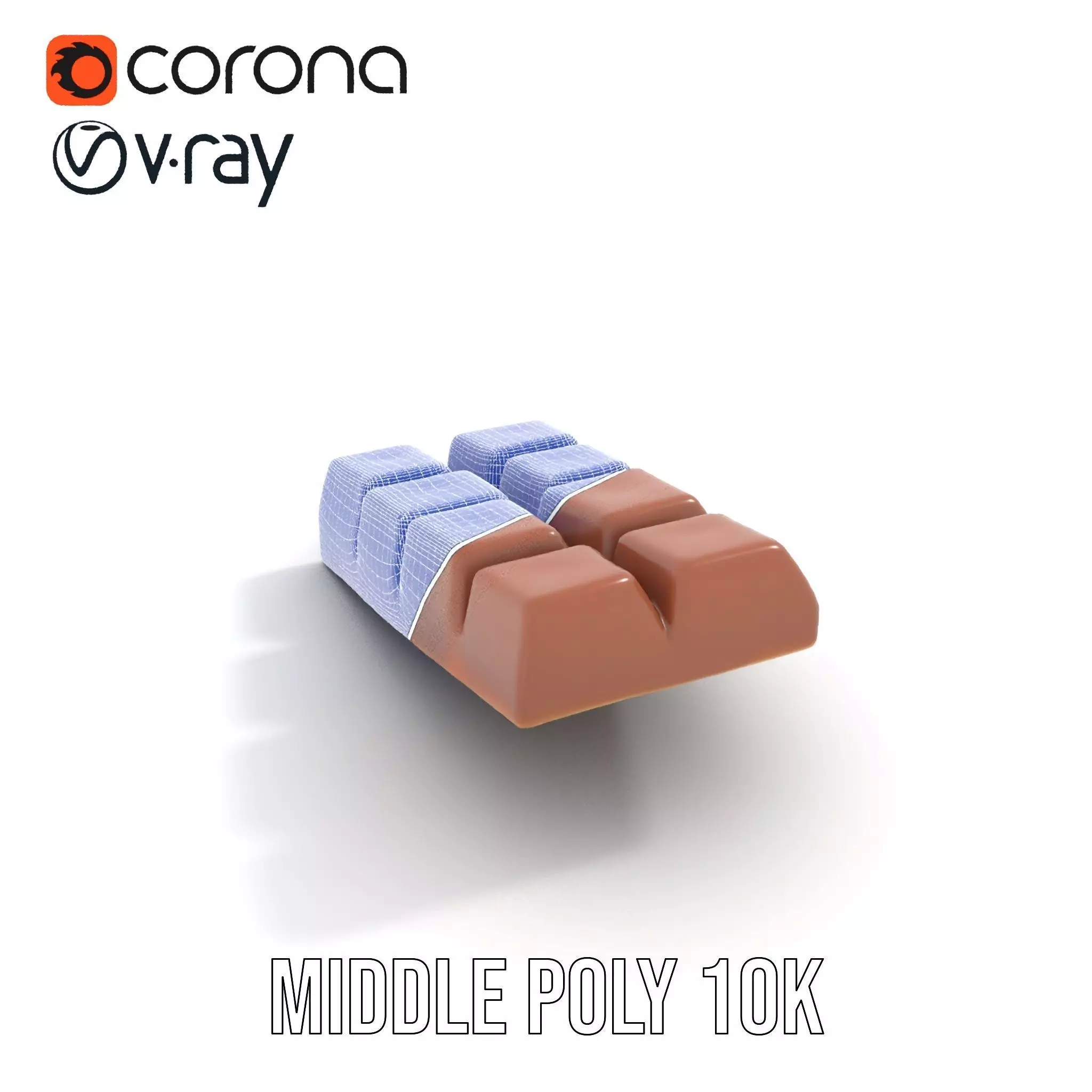 Chocolate Bar with Coffee Beans model pack Low-poly 3D model_30