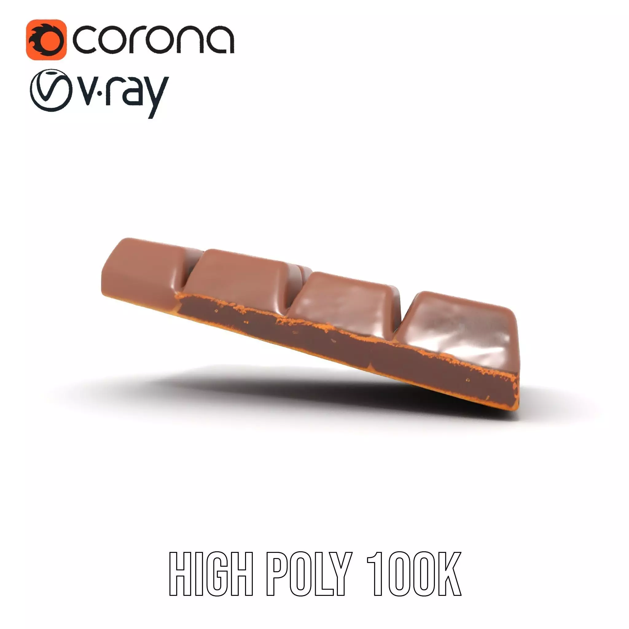 Chocolate Bar with Coffee Beans model pack Low-poly 3D model_20