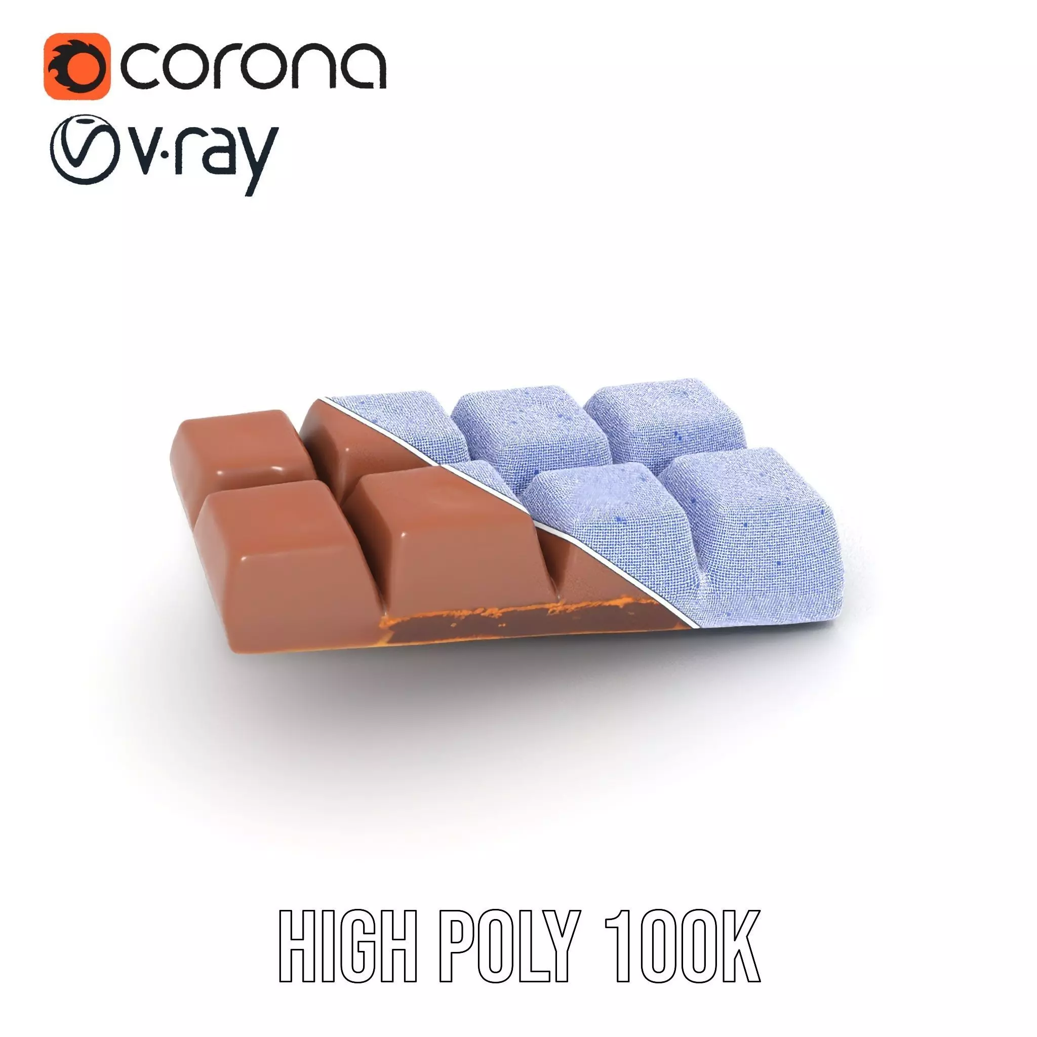 Chocolate Bar with Coffee Beans model pack Low-poly 3D model_32