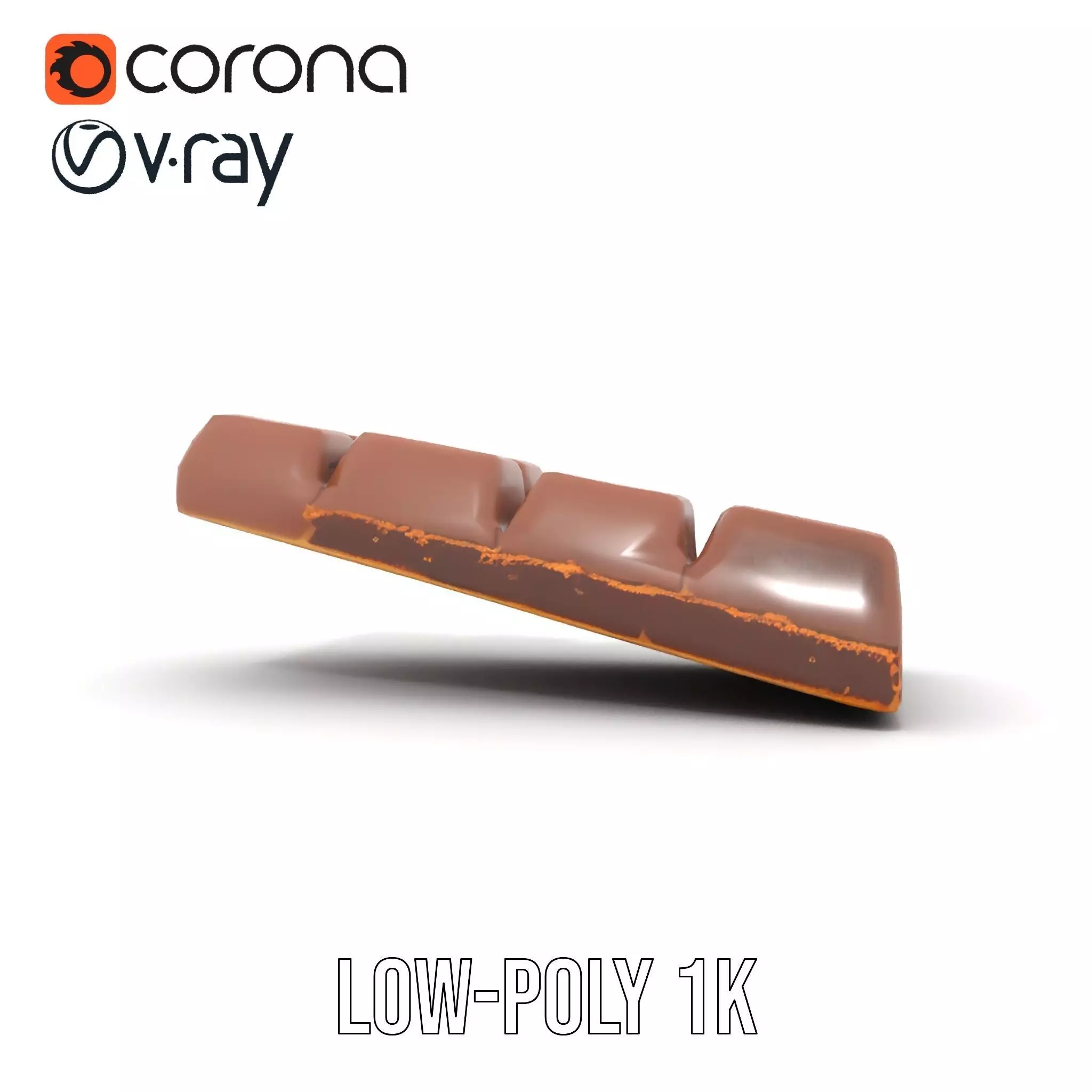 Chocolate Bar with Coffee Beans model pack Low-poly 3D model_16