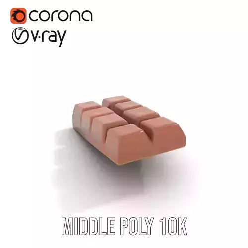 Chocolate Bar with Coffee Beans model pack Low-poly 3D model 5
