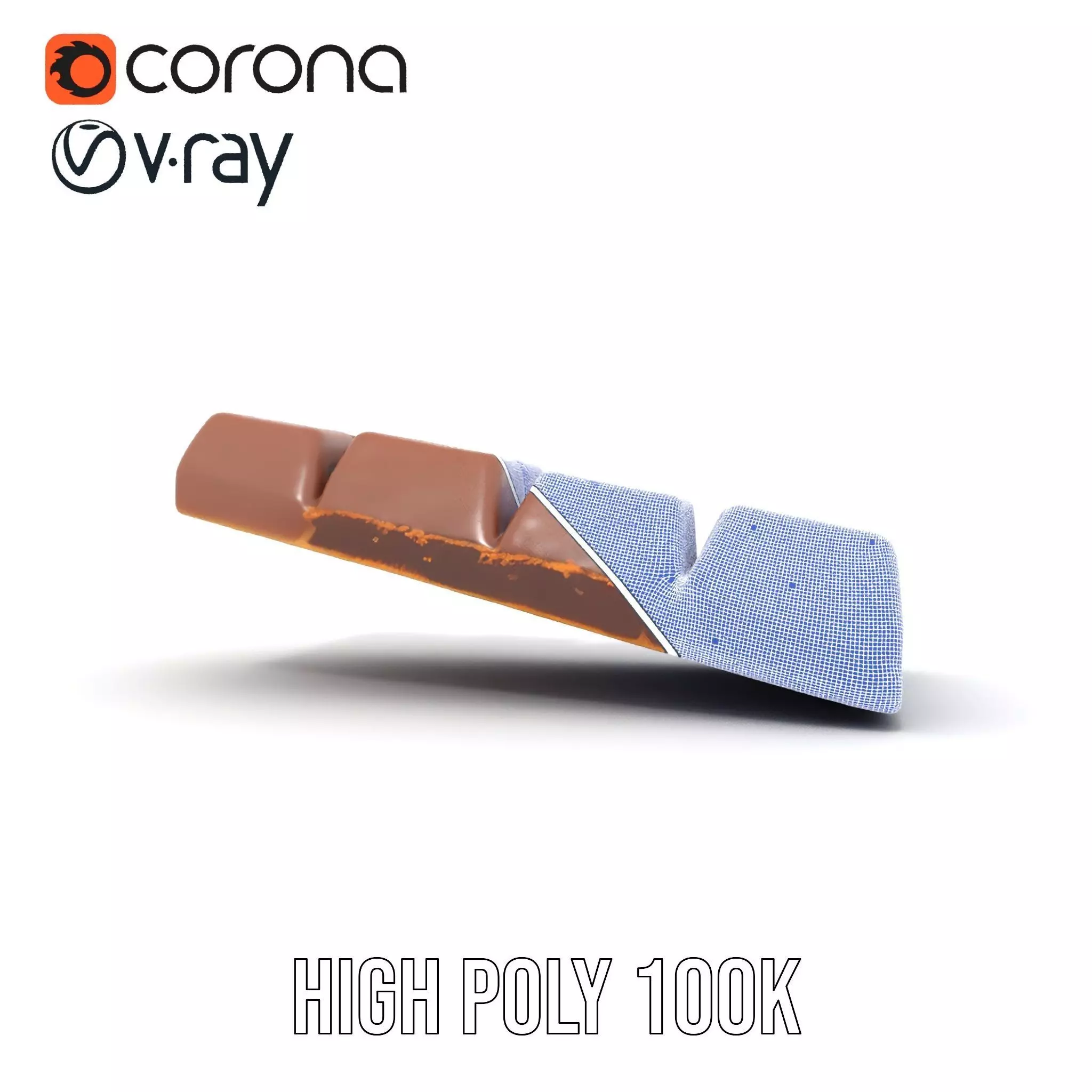 Chocolate Bar with Coffee Beans model pack Low-poly 3D model_34