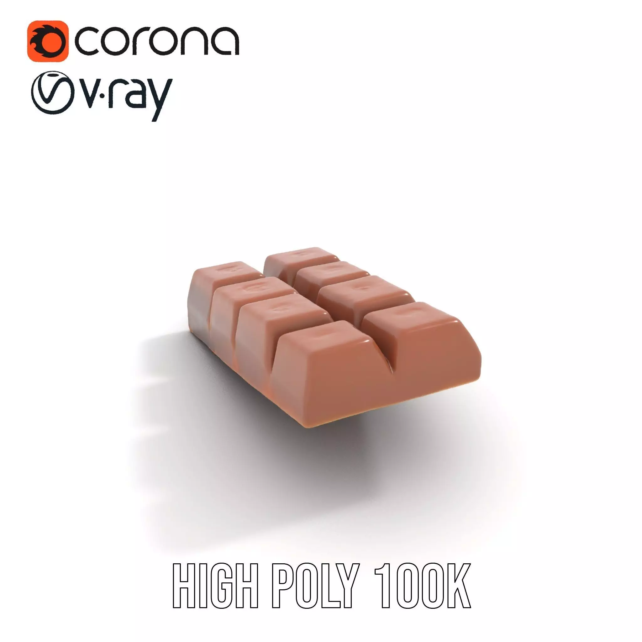Chocolate Bar with Coffee Beans model pack Low-poly 3D model_17