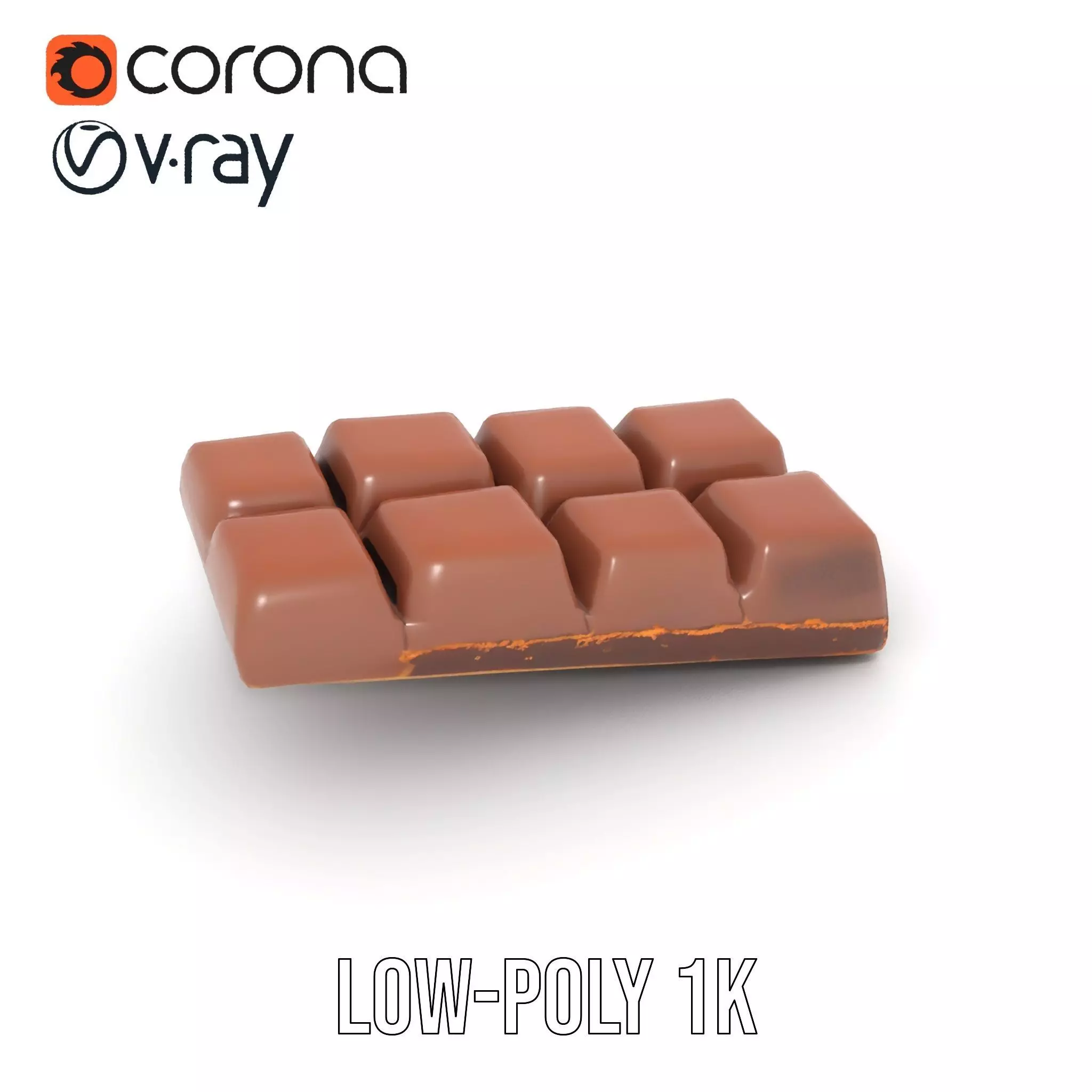 Chocolate Bar with Coffee Beans model pack Low-poly 3D model_22