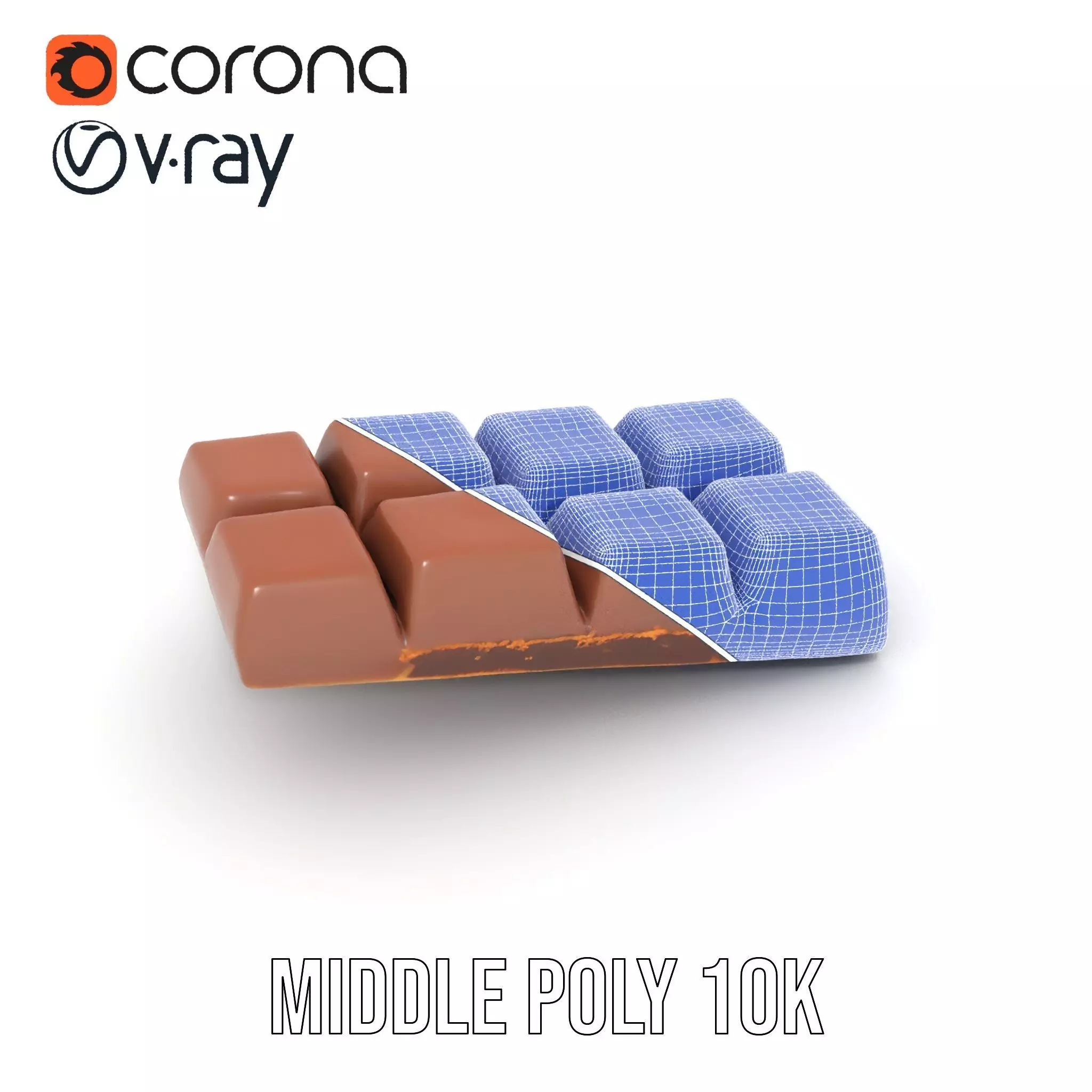 Chocolate Bar with Coffee Beans model pack Low-poly 3D model_18