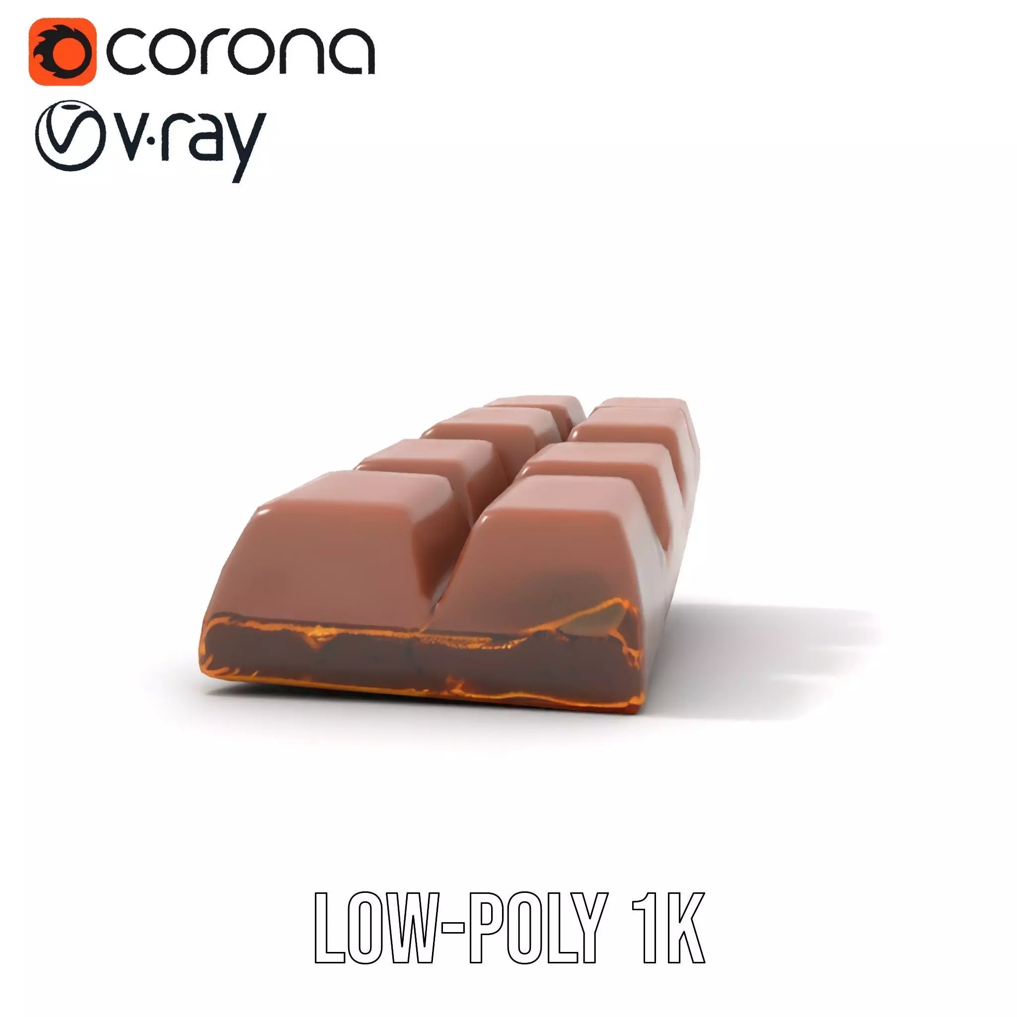 Chocolate Bar with Coffee Beans model pack Low-poly 3D model_9