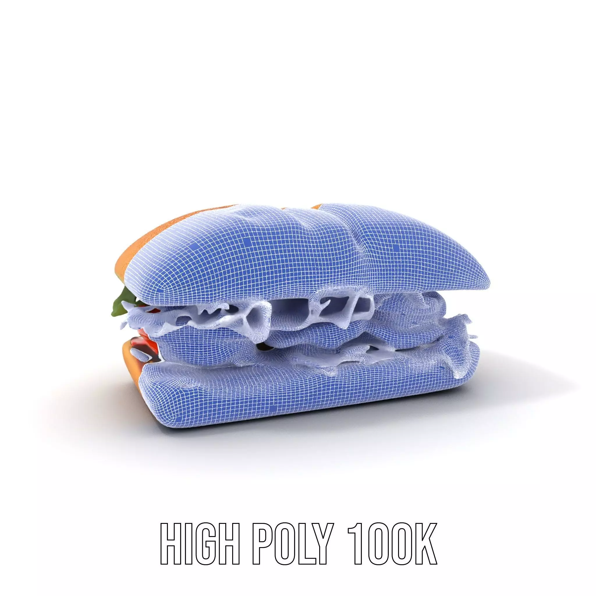 Fresh Sandwich Model Pack with Assorted Ingredients Low-poly 3D model_4