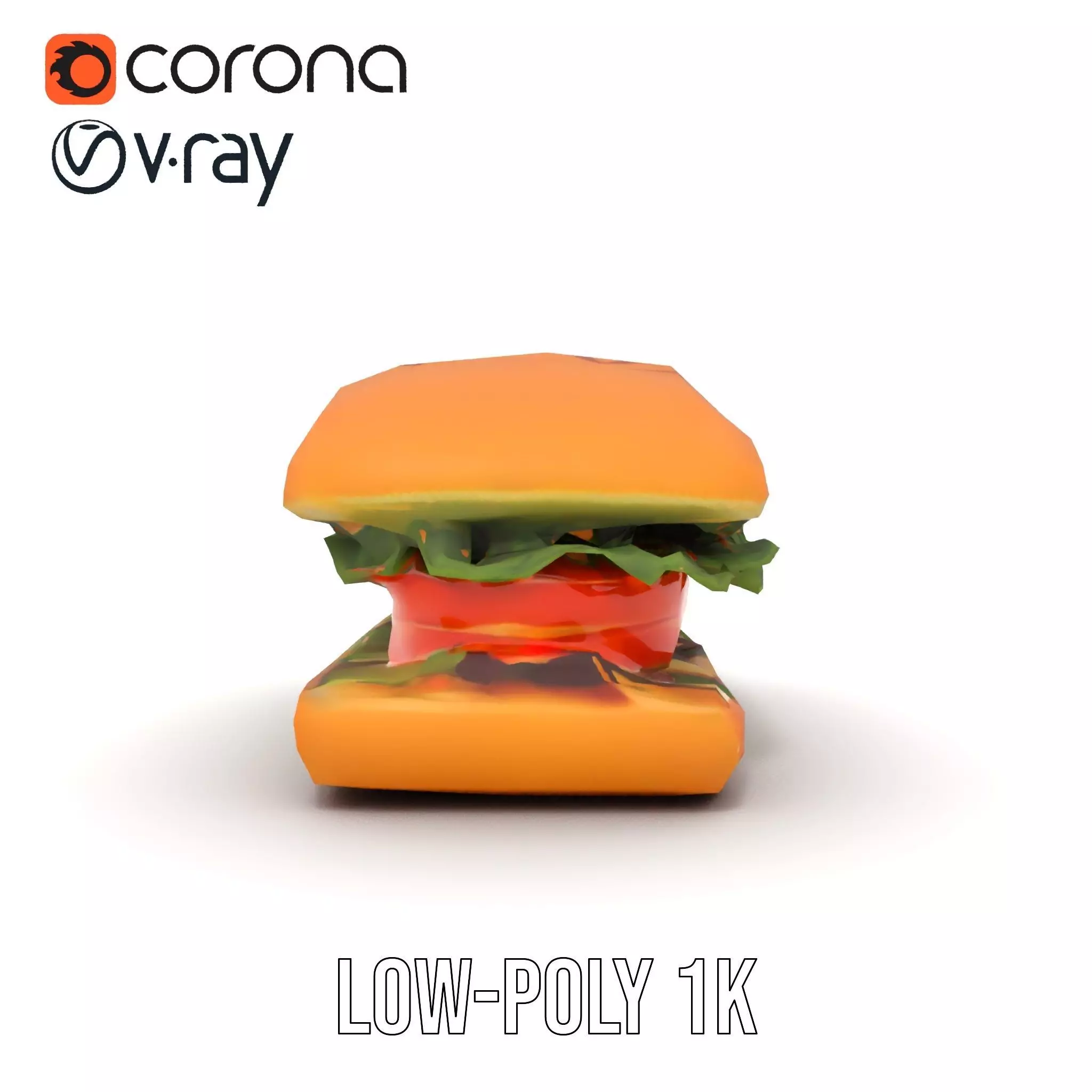 Fresh Sandwich Model Pack with Assorted Ingredients Low-poly 3D model_11