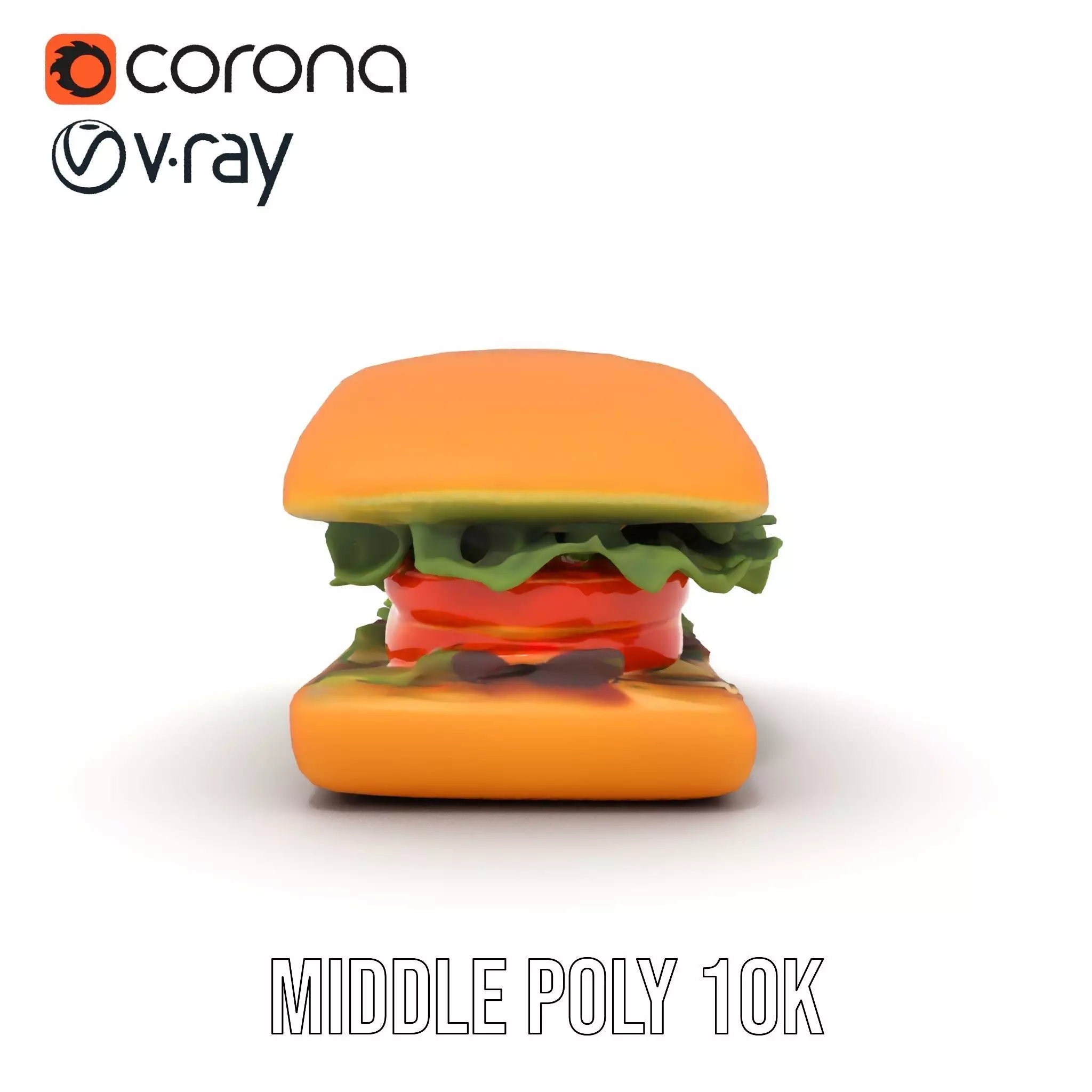 Fresh Sandwich Model Pack with Assorted Ingredients Low-poly 3D model_13