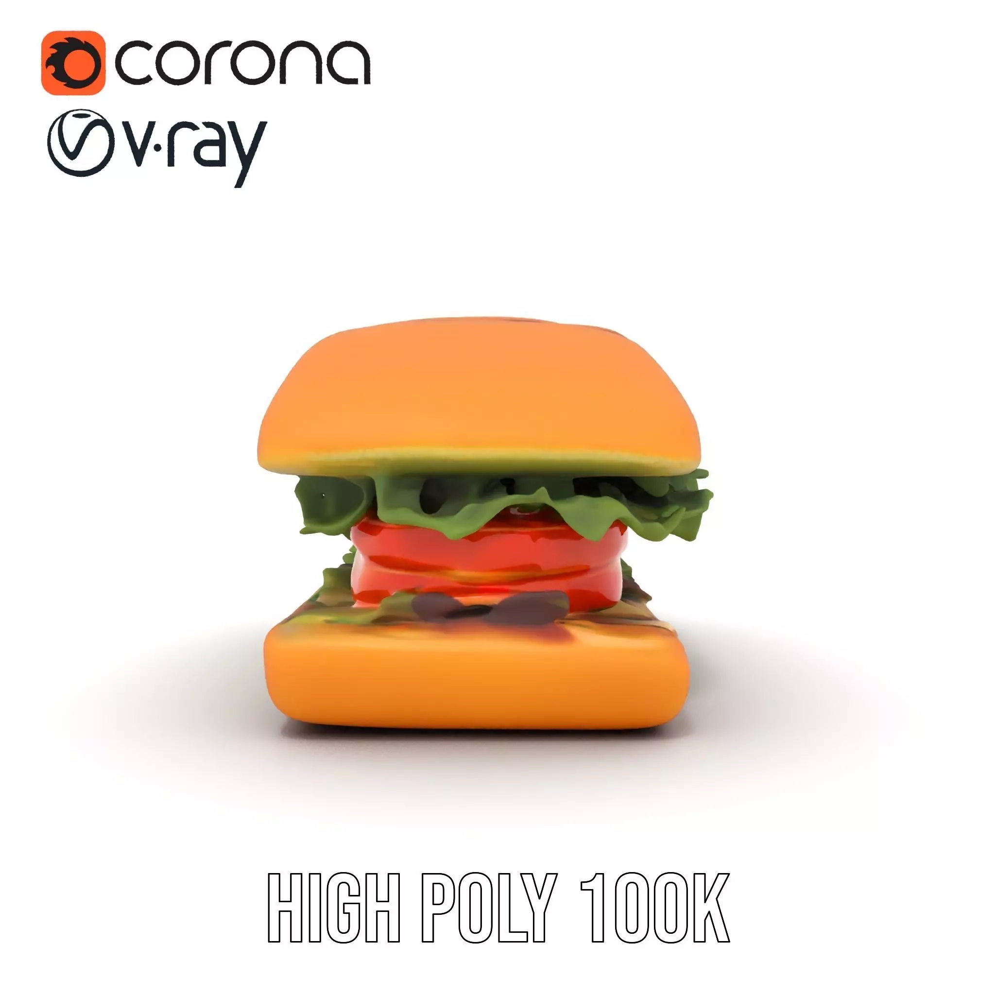 Fresh Sandwich Model Pack with Assorted Ingredients Low-poly 3D model_23