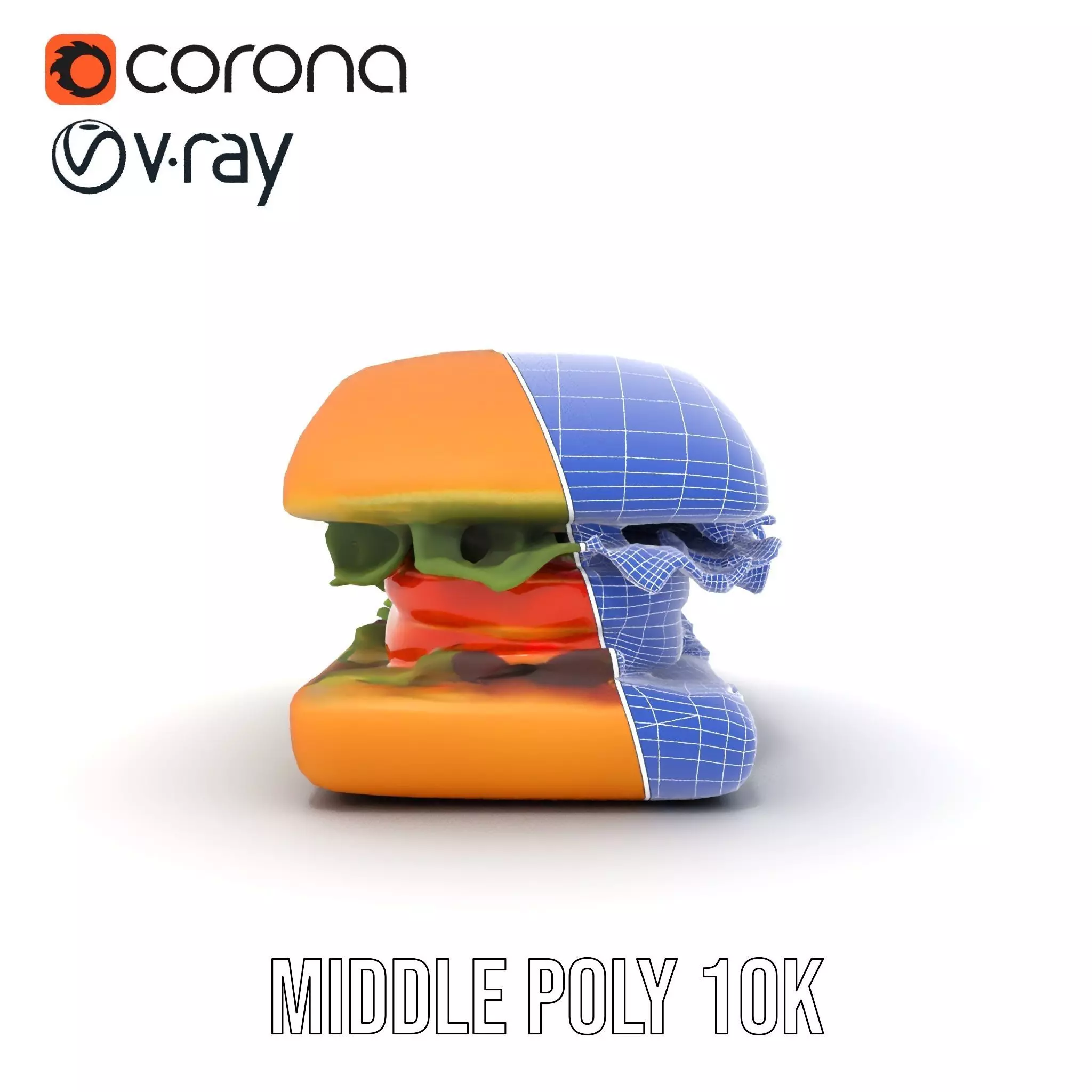 Fresh Sandwich Model Pack with Assorted Ingredients Low-poly 3D model_24