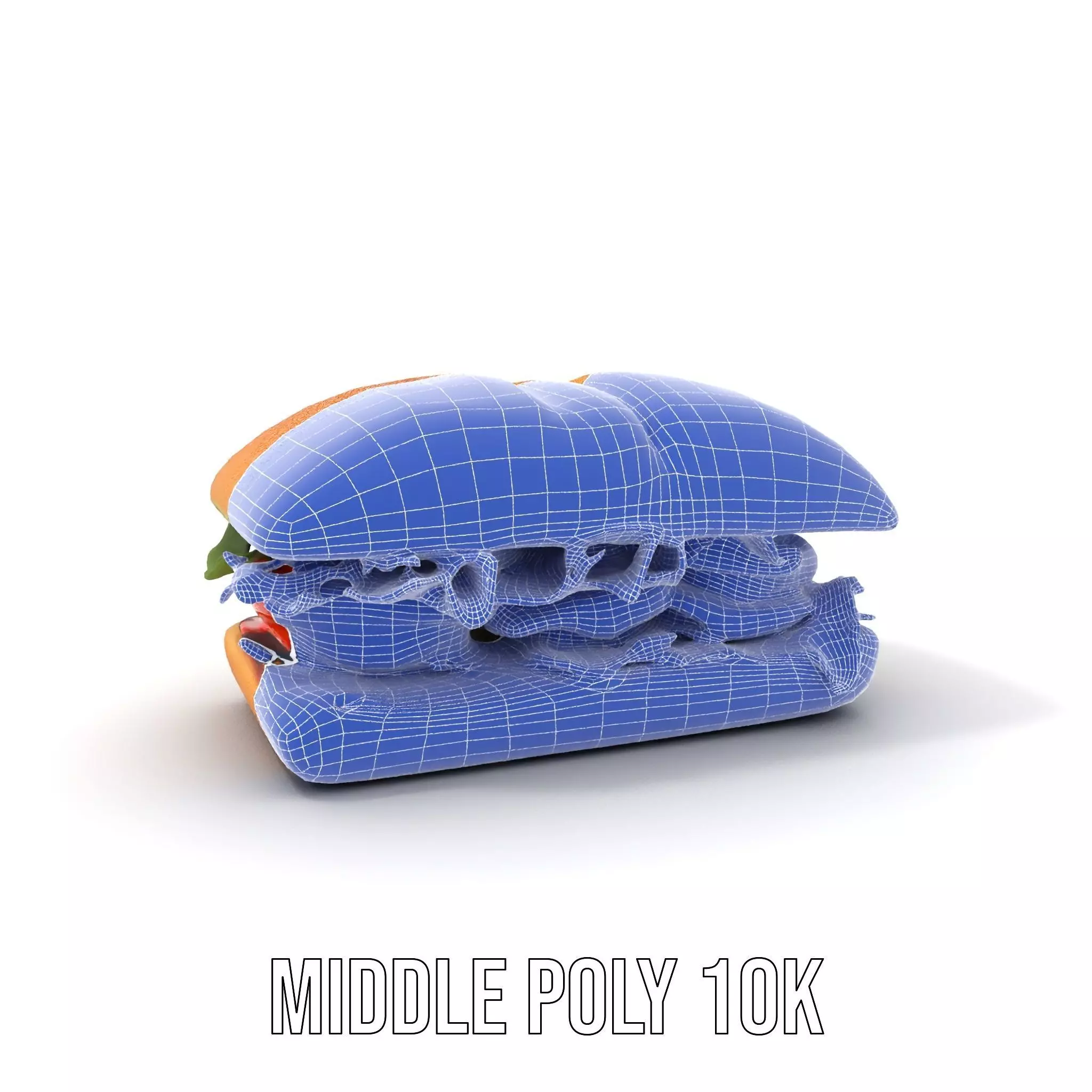 Fresh Sandwich Model Pack with Assorted Ingredients Low-poly 3D model_27