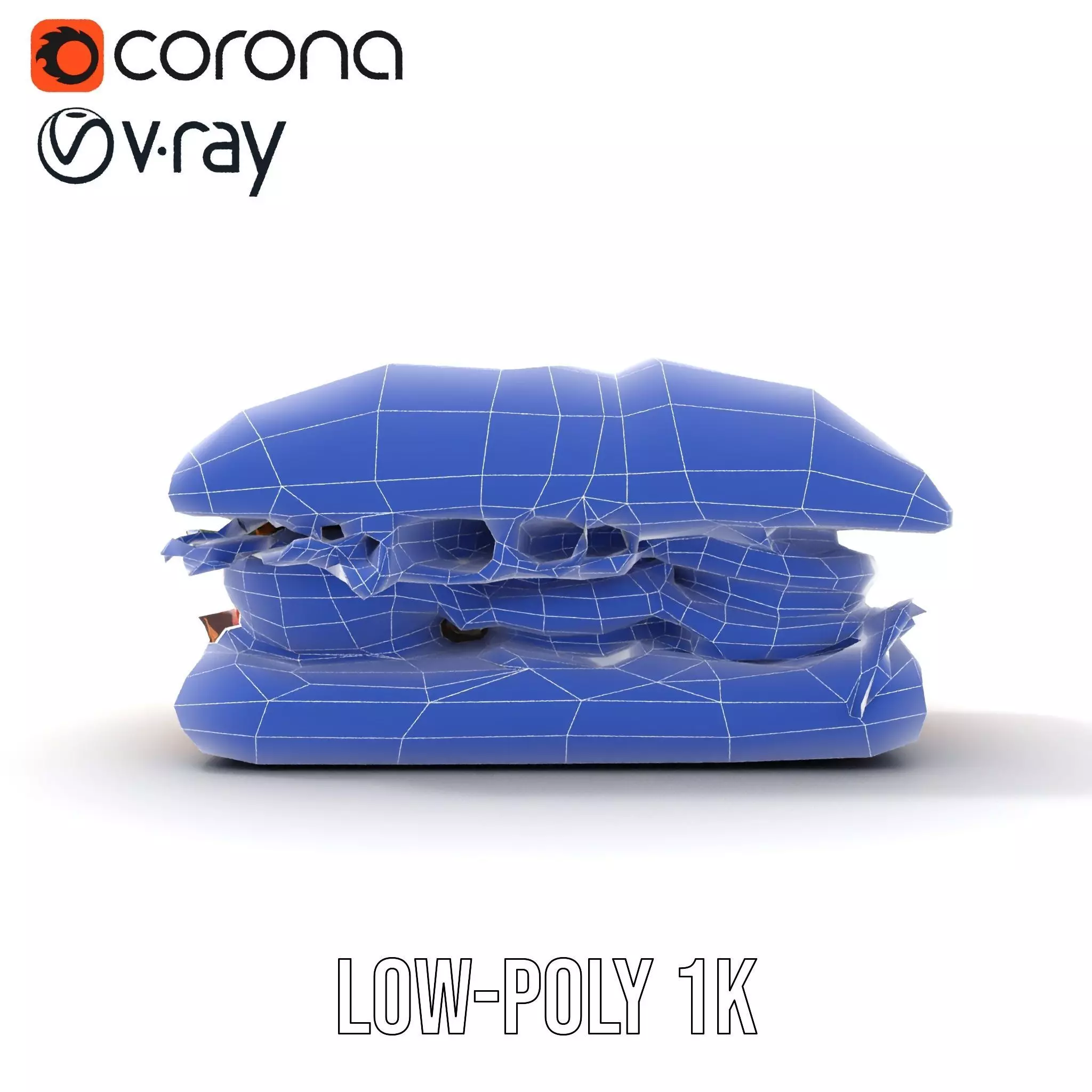 Fresh Sandwich Model Pack with Assorted Ingredients Low-poly 3D model_14