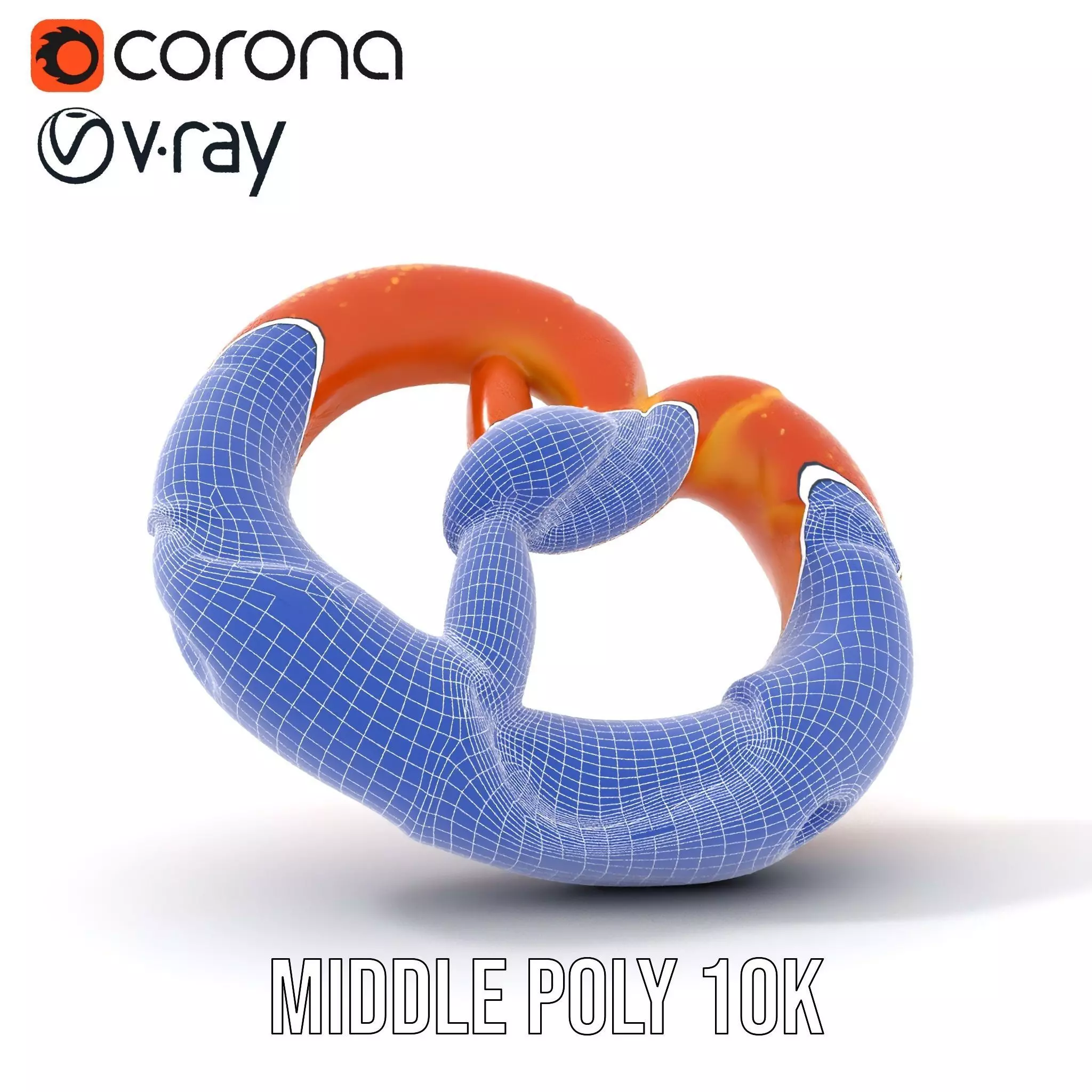 Realistic Pretzel Model Pack with PBR Textures Low-poly 3D model_27