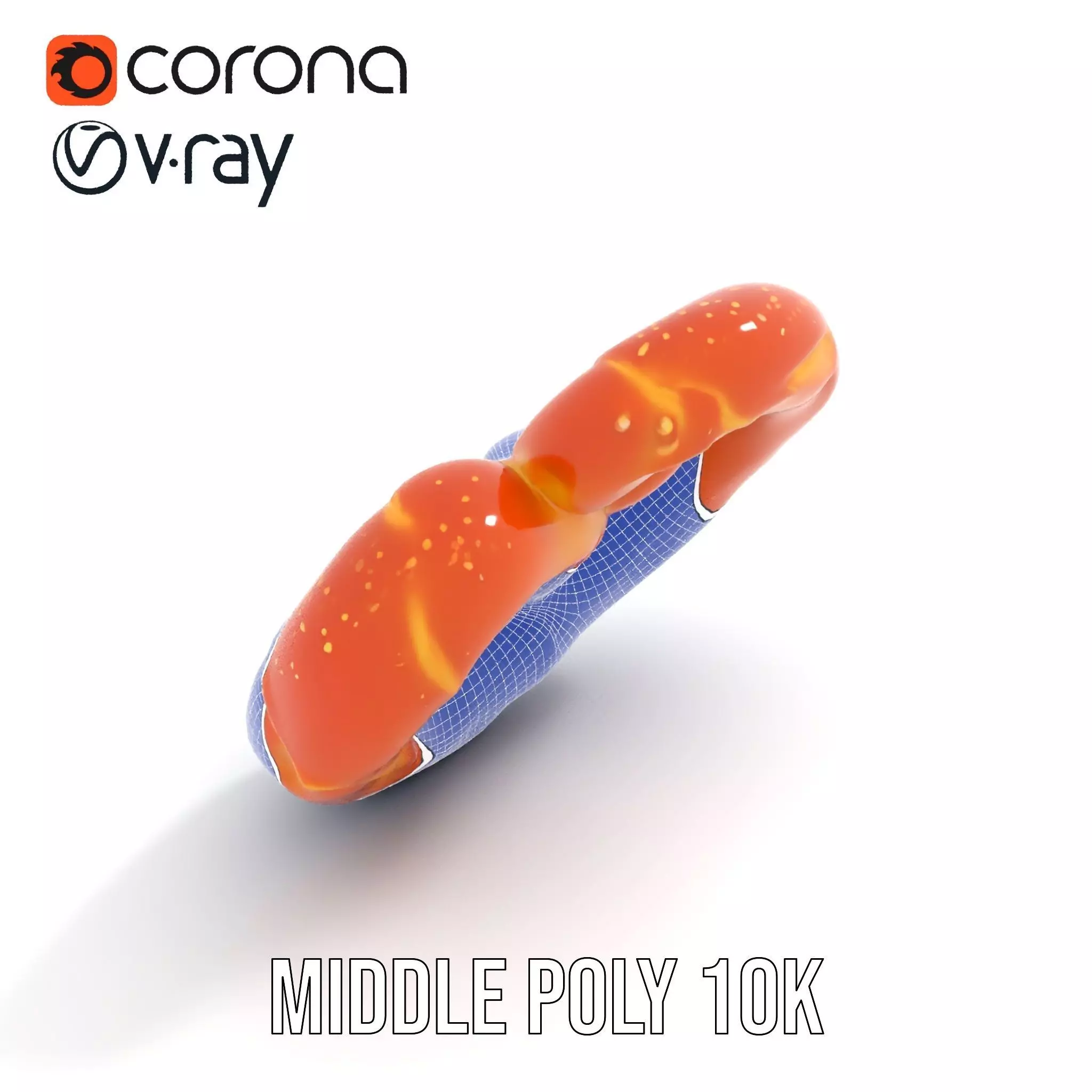 Realistic Pretzel Model Pack with PBR Textures Low-poly 3D model_13