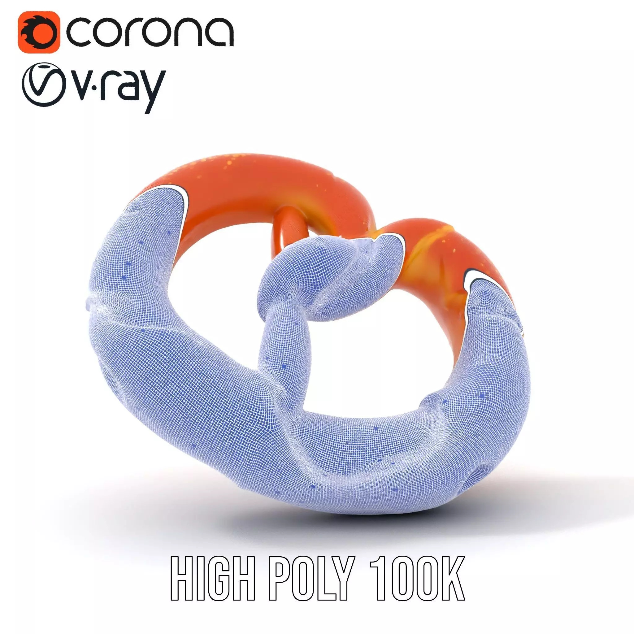 Realistic Pretzel Model Pack with PBR Textures Low-poly 3D model_32