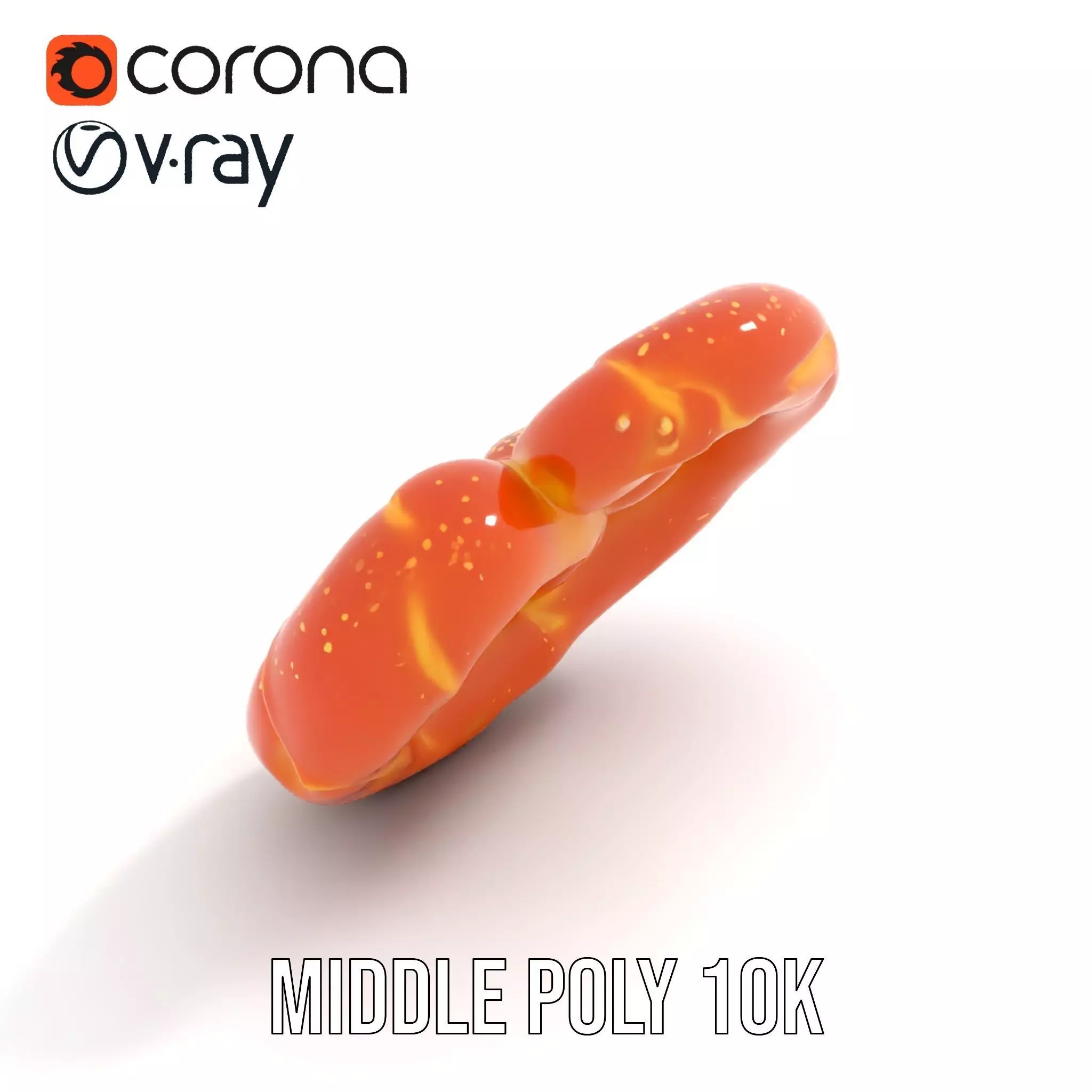 Realistic Pretzel Model Pack with PBR Textures Low-poly 3D model_16